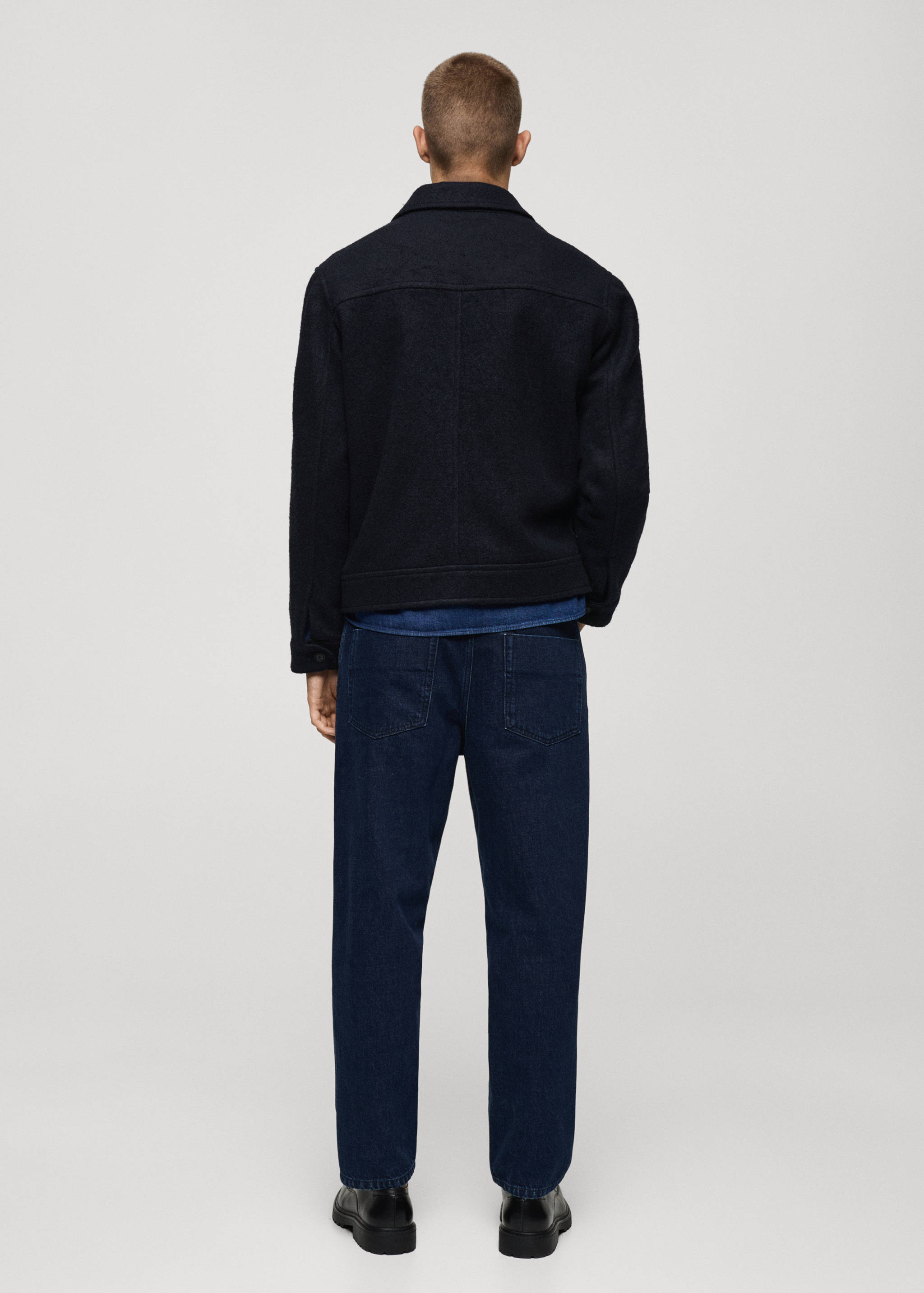 Wool jacket with pockets - Reverse of the article