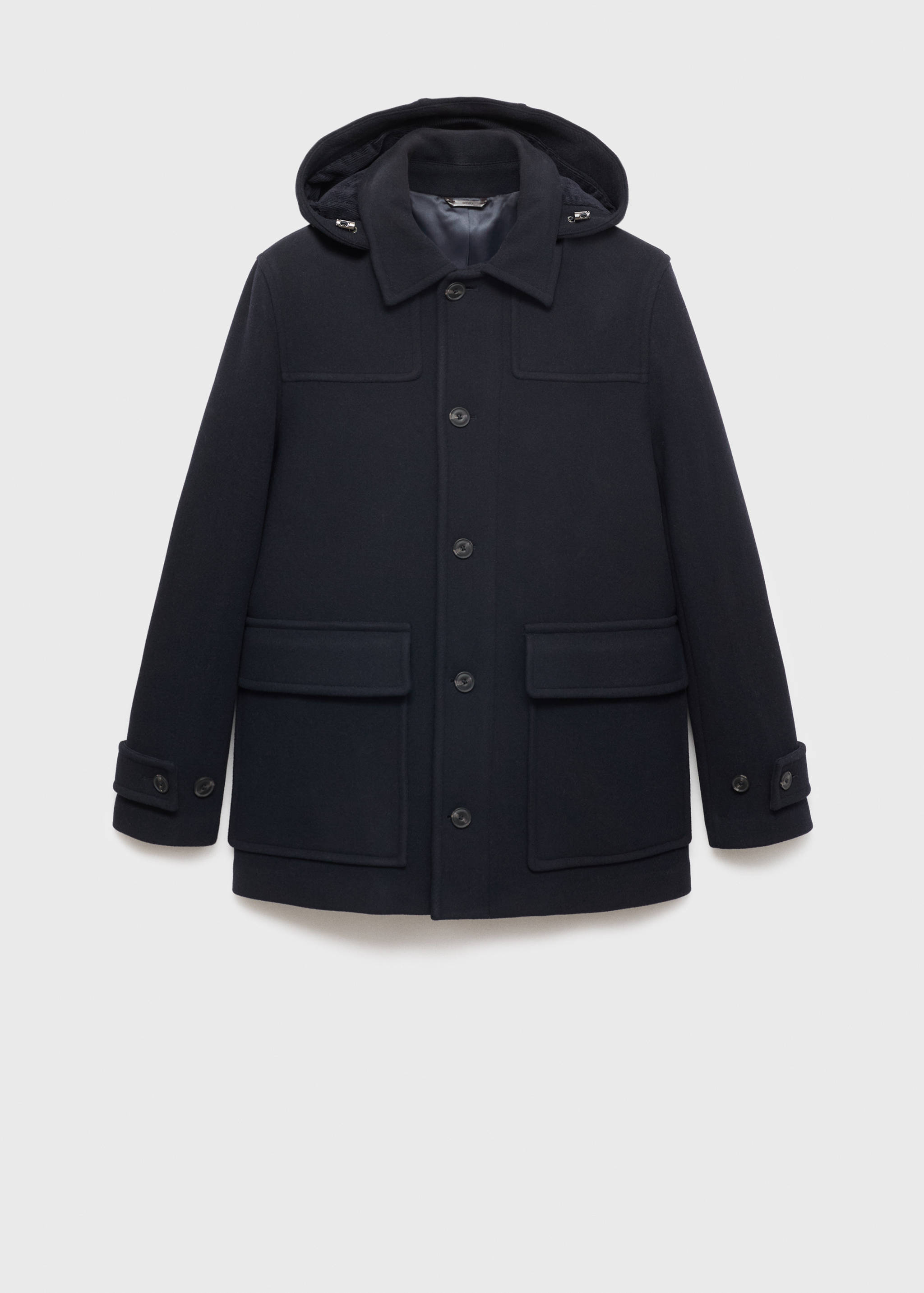 Detachable hood wool coat - Article without model