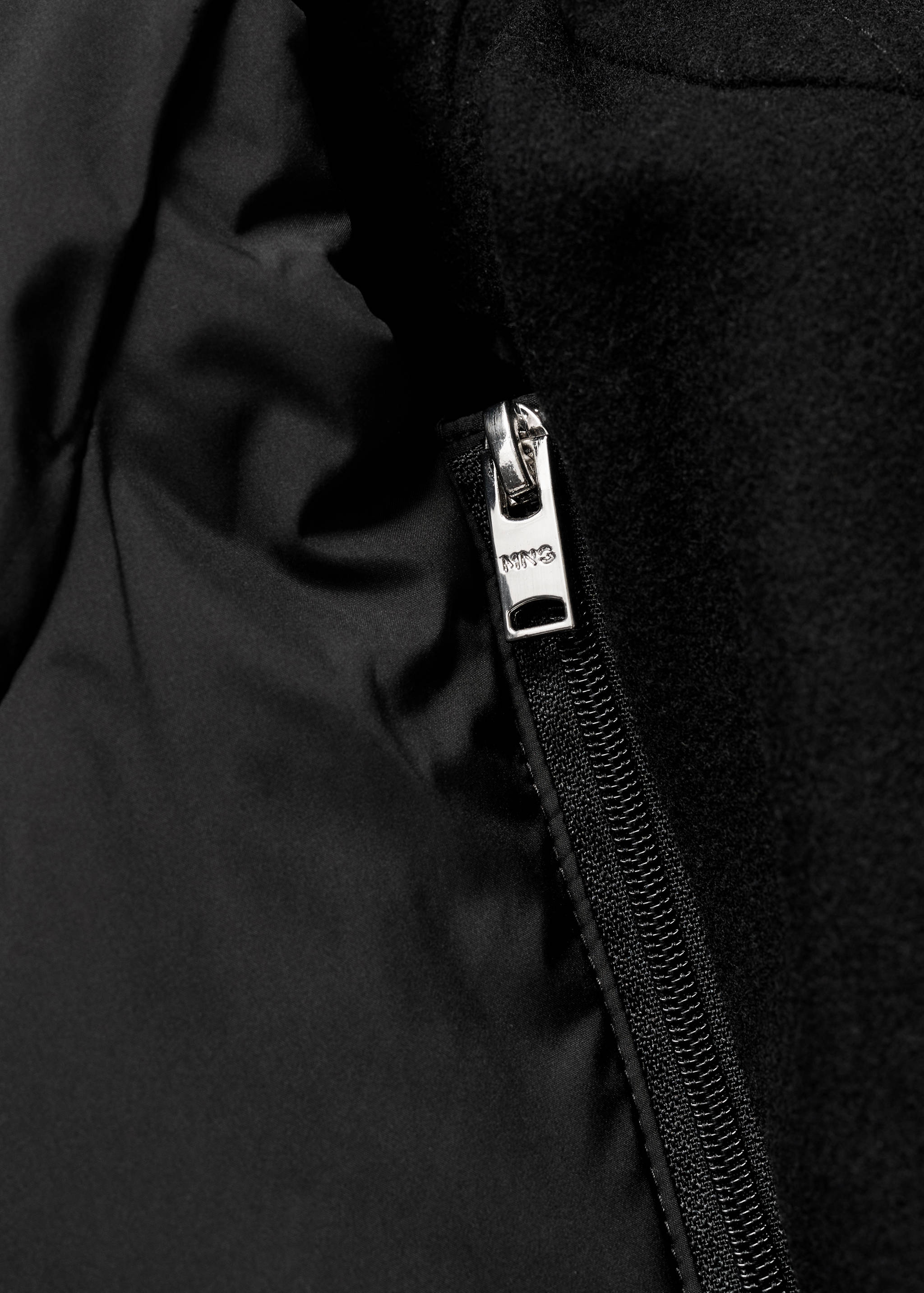 Abrigo lana capucha interior acolchado - Detalle del artículo 0