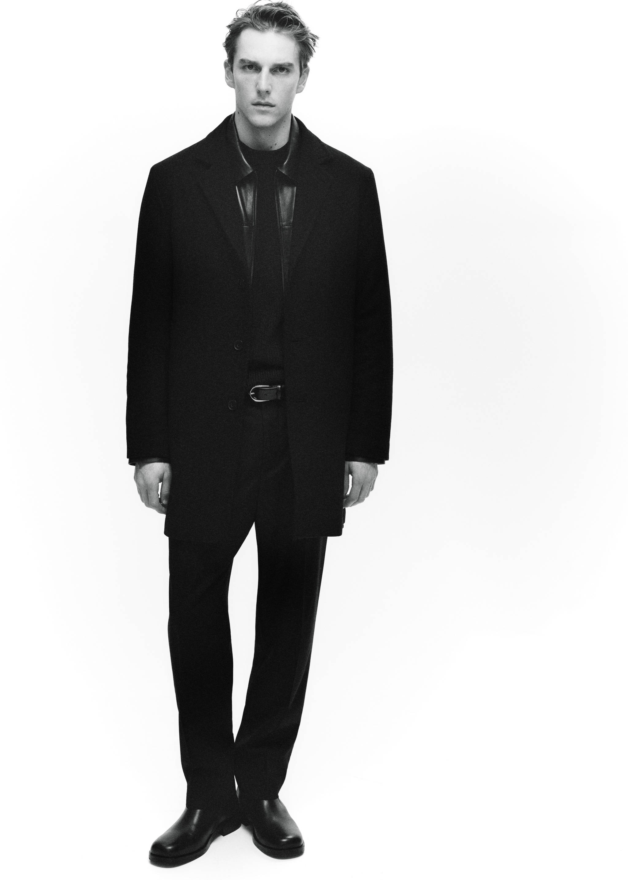 Abrigo lana capucha interior acolchado - Detalle del artículo 3