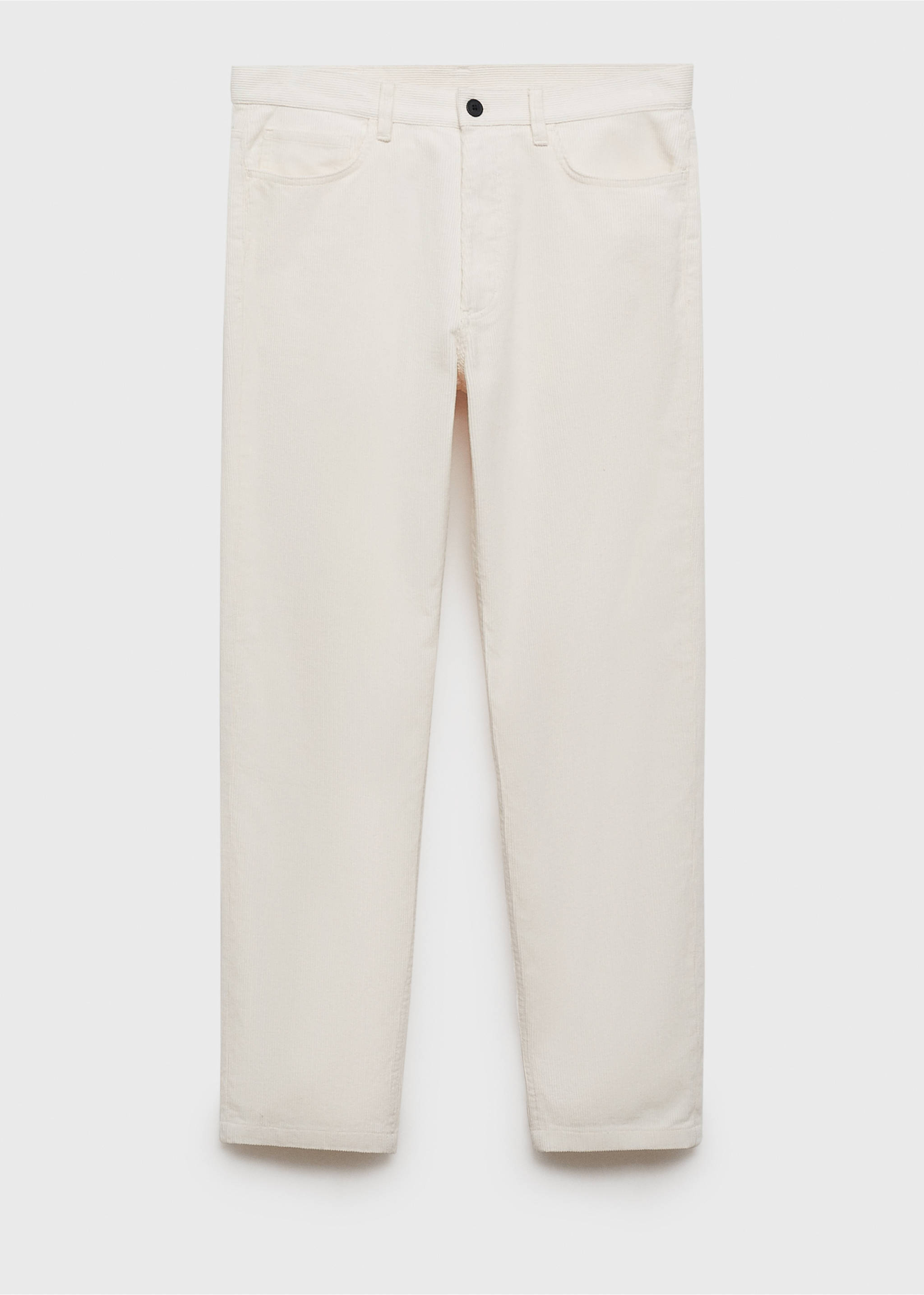 Regular Fit-Cordhose - Artikel ohne Model, Cremeweiß. Ref: 77027919-00.