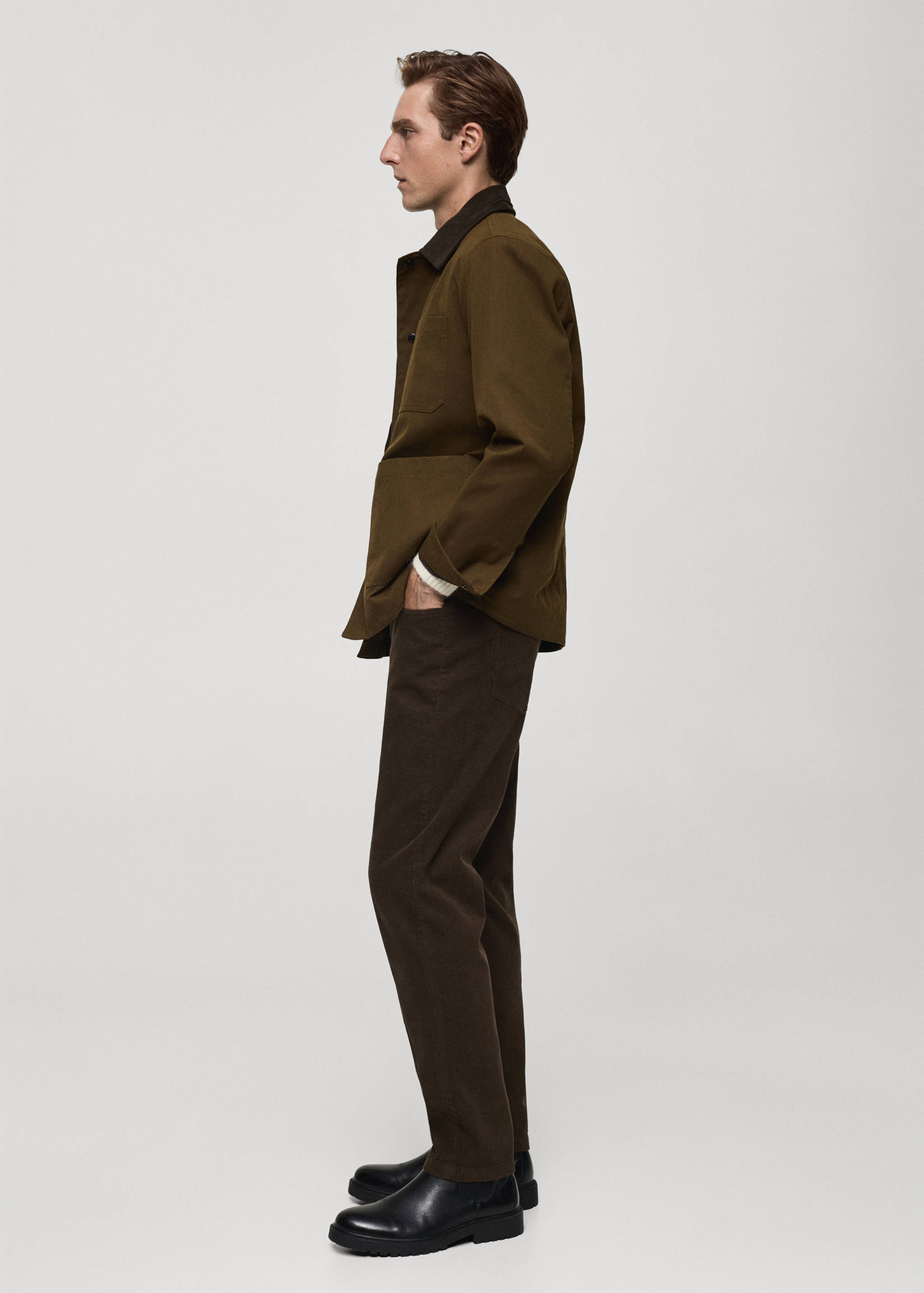 Corduroy regular-fit trousers - Details of the article 2