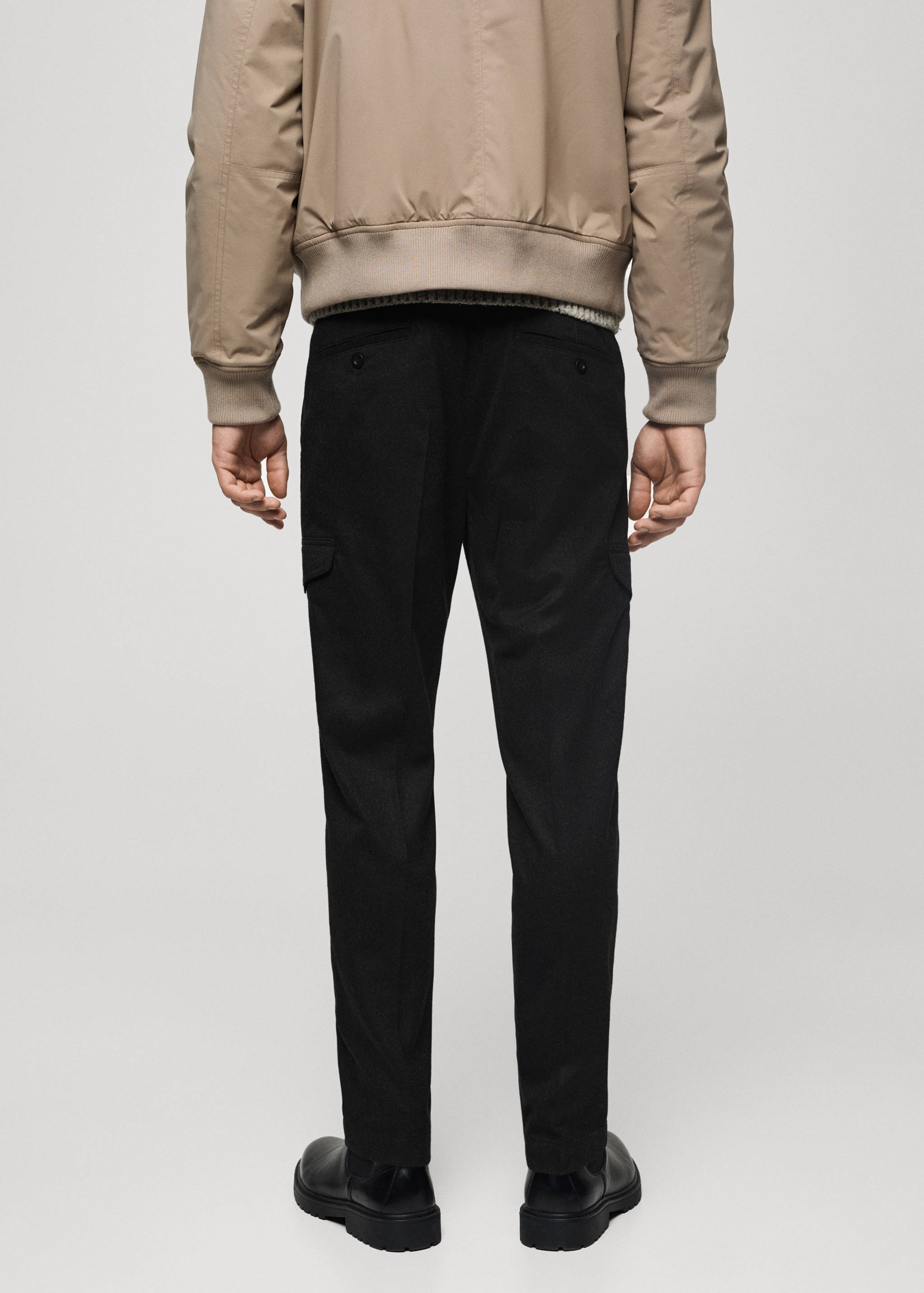 Flanellen cargobroek - Achterkant van het artikel