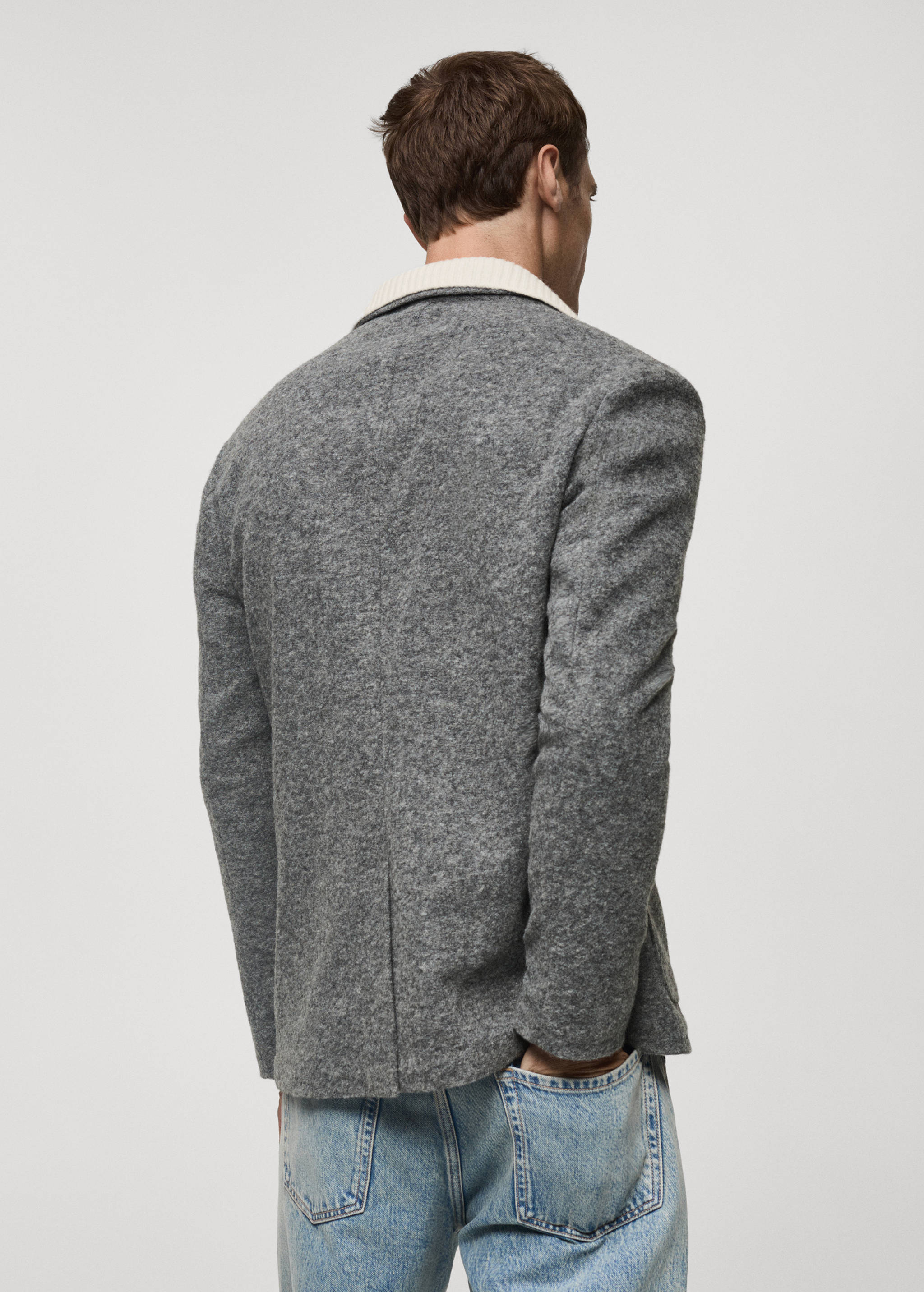 Slim fit flecked wool blazer - Reverse of the article