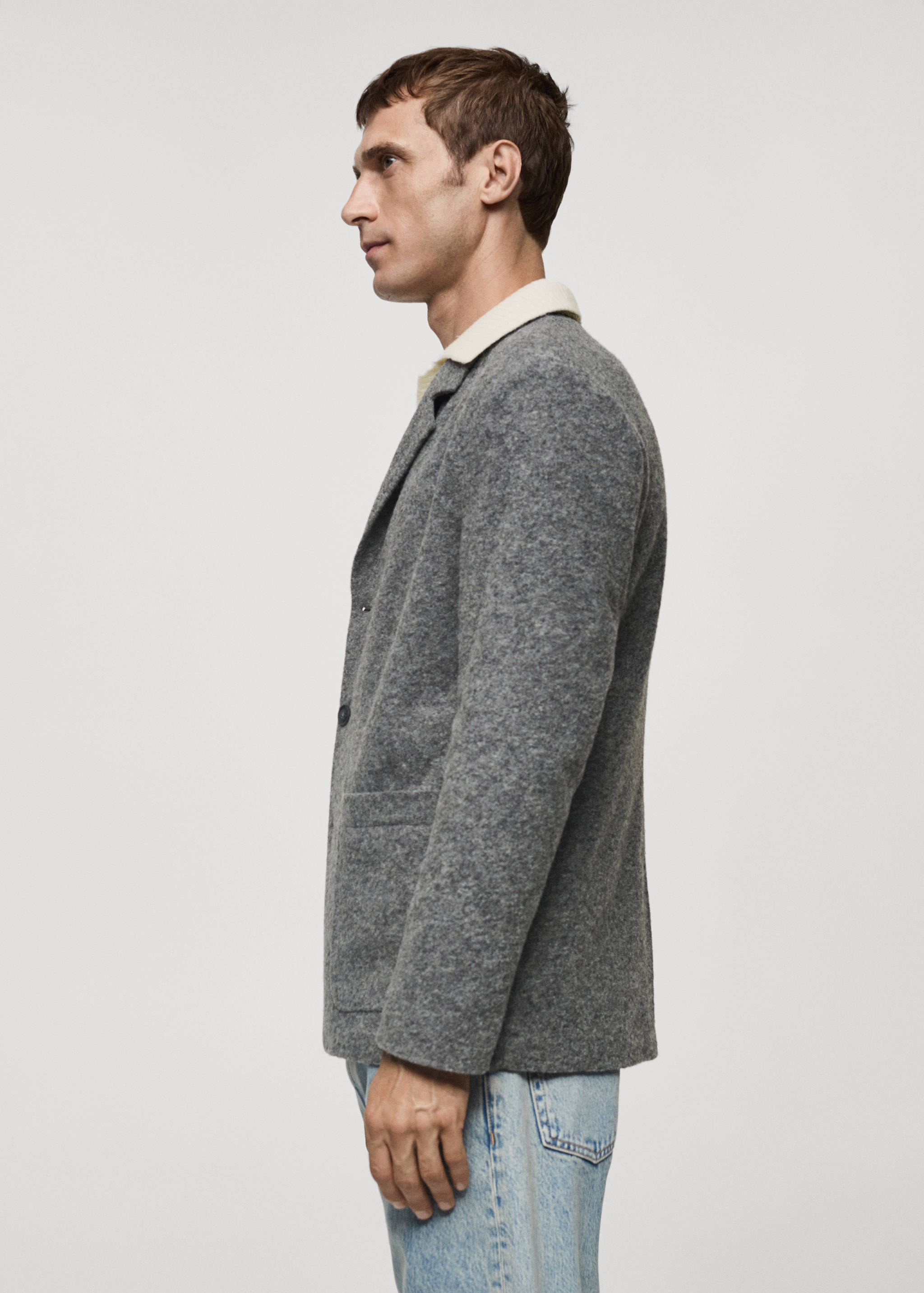 Slim fit flecked wool blazer - Details of the article 2