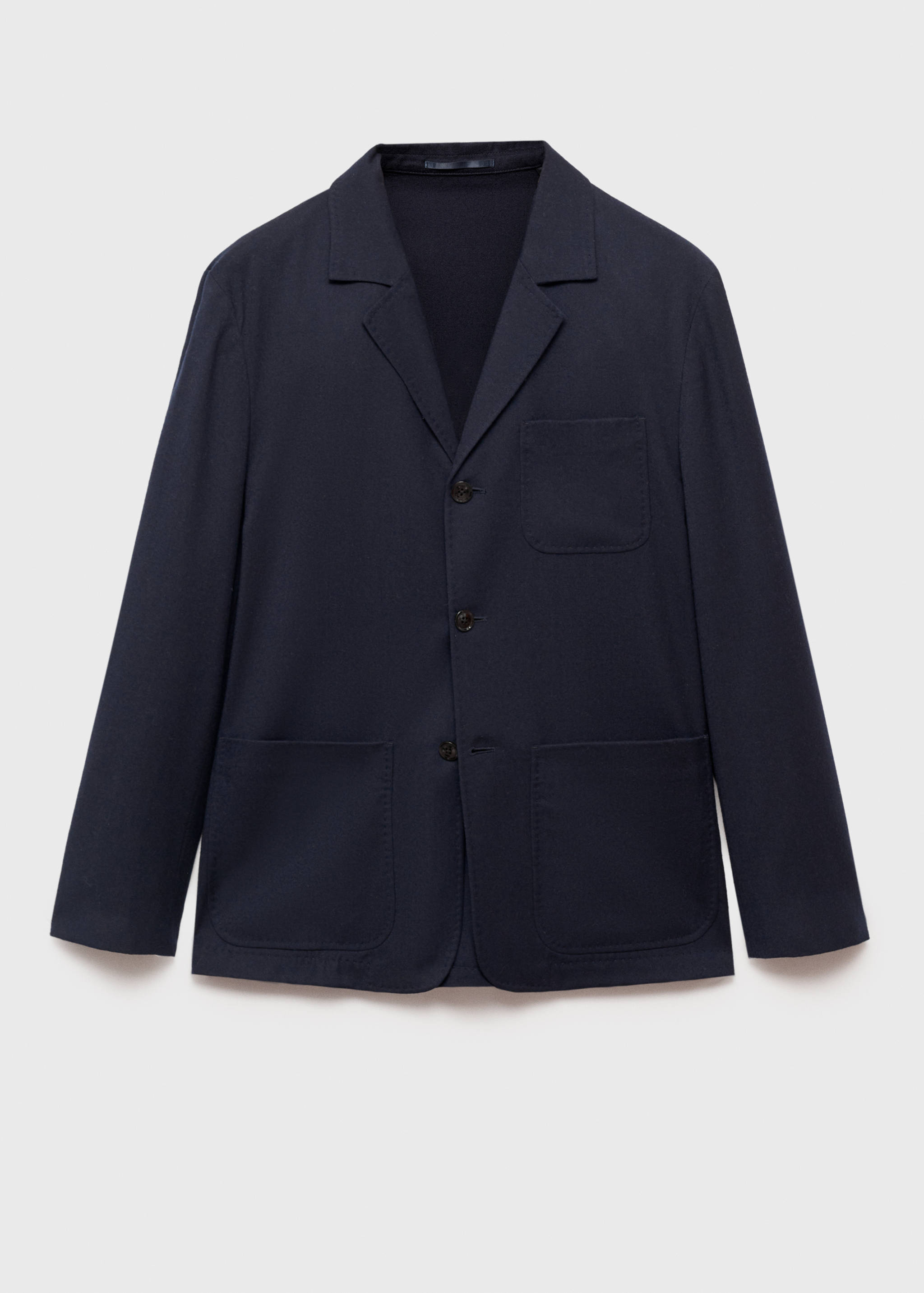 100% virgin wool flannel suit jacket - Article without model