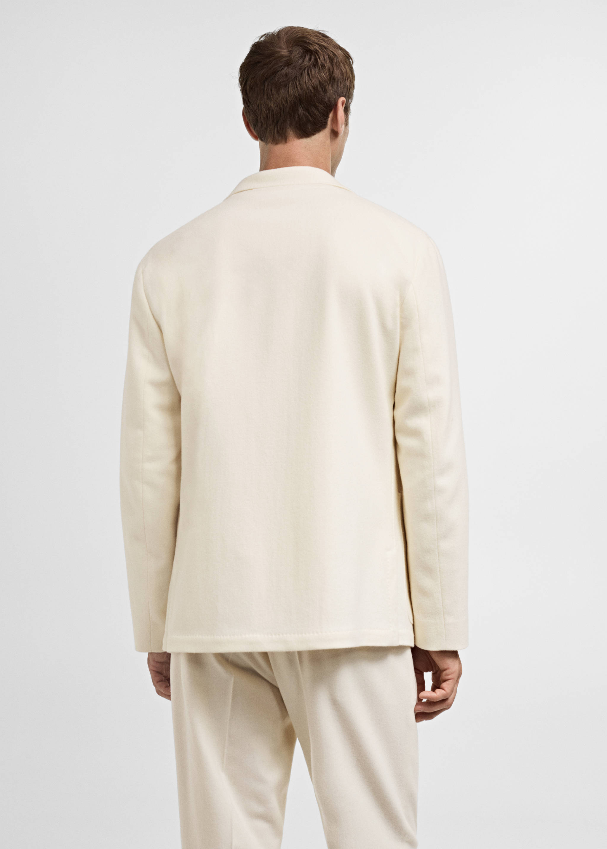 Italian virgin wool flannel suit jacket - Reverse of the article