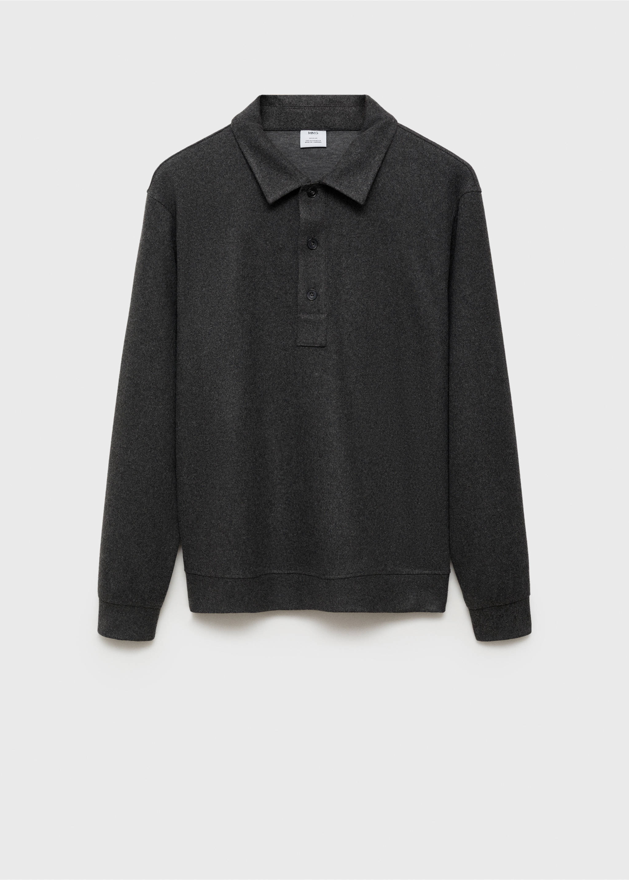 Polo regular fit teixit dessuadora - Article sense model, Gris antracita. Ref: 77027925-00.