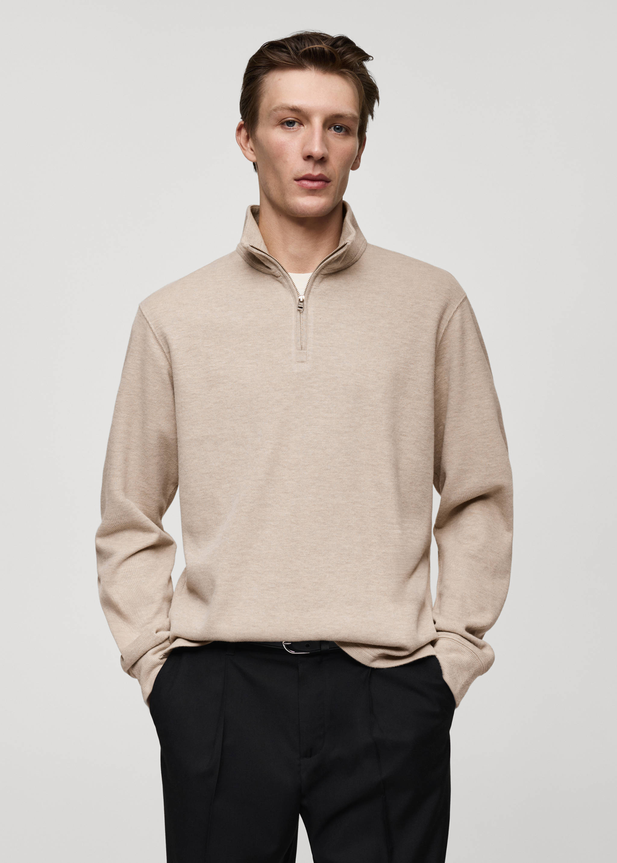 Ribbed sweatshirt collar - Medium plane