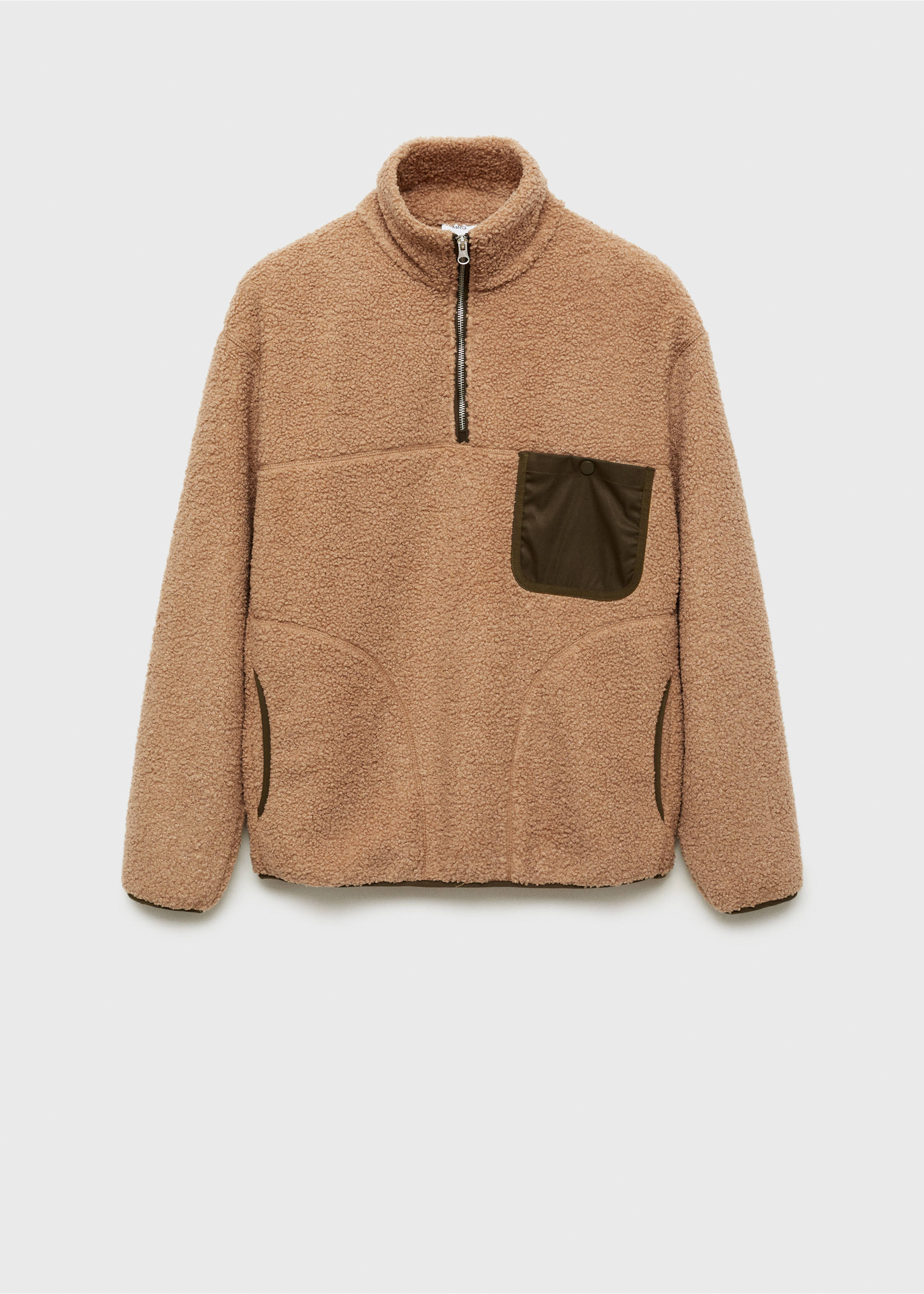 Teddy sweatshirt zak - Artikel zonder model, Middenbruin. Ref: 77027927-00.