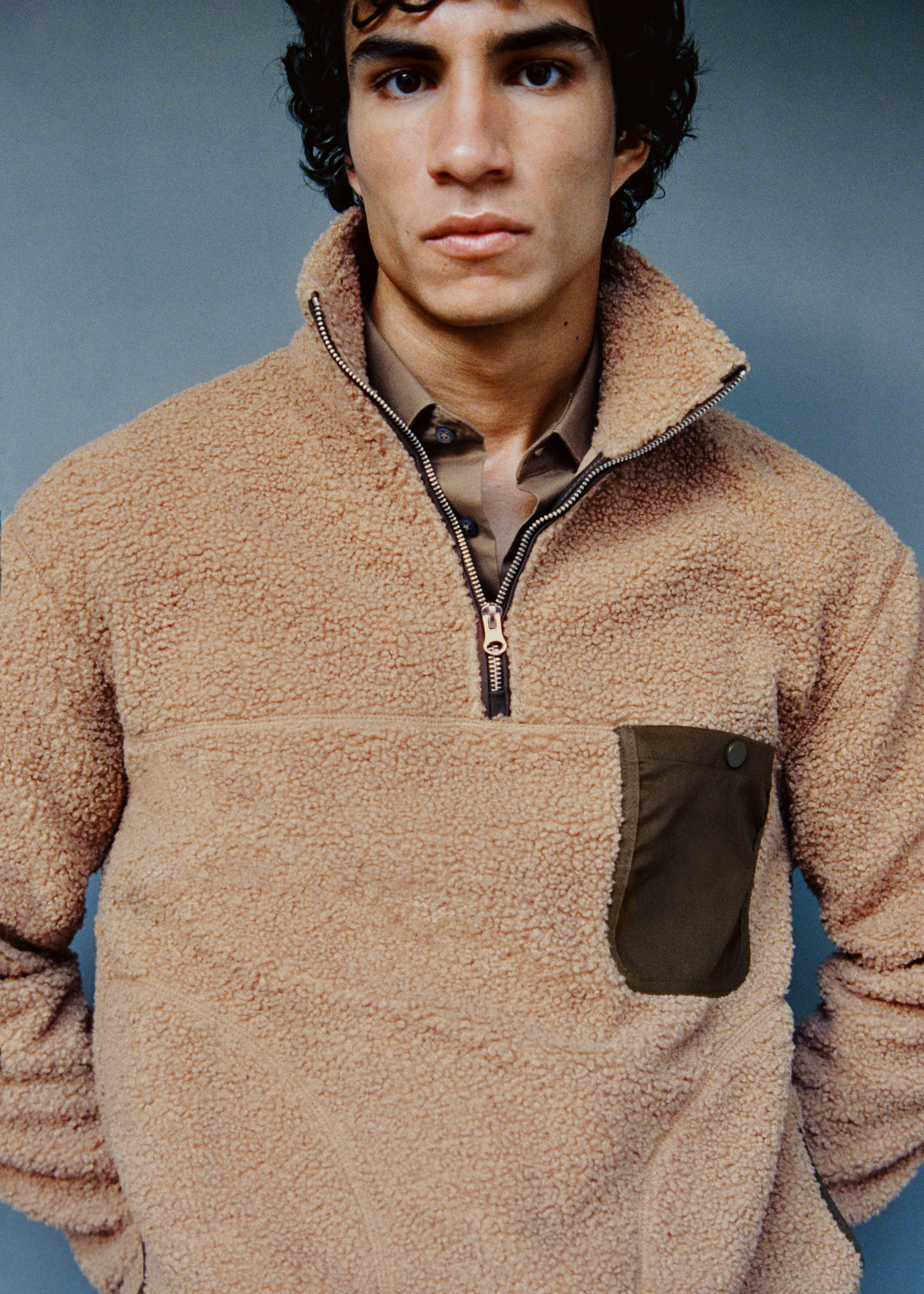 Teddy sweatshirt zak - Detail van het artikel 3, Middenbruin. Ref: 77027927-00.