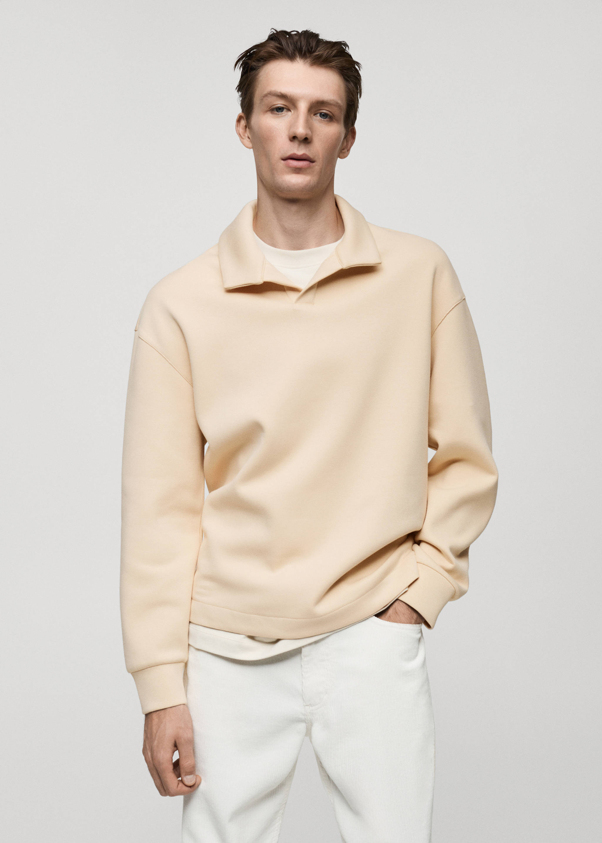 Dessuadora polo relaxed fit - Pla mig