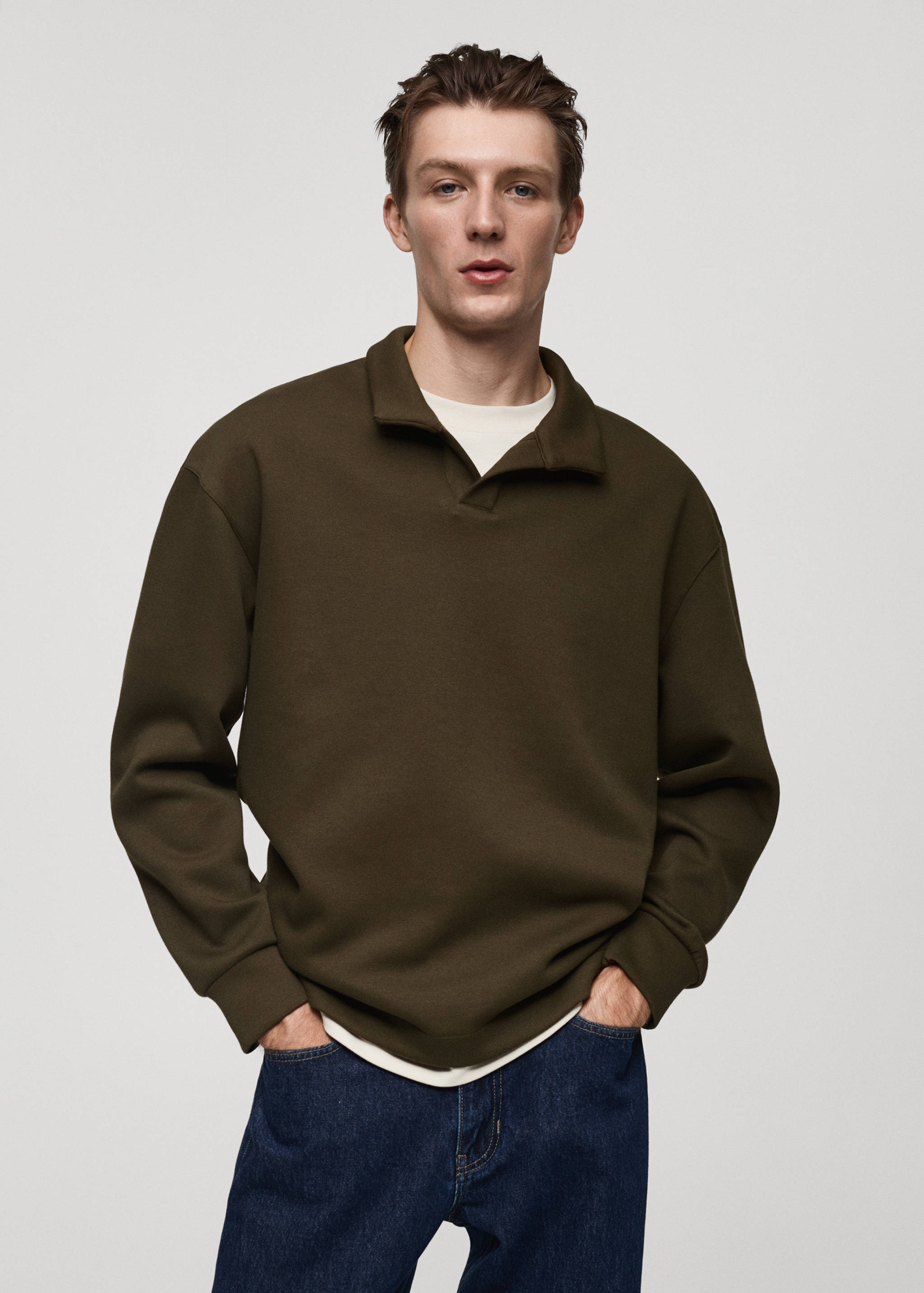 Dessuadora polo relaxed fit - Pla mig