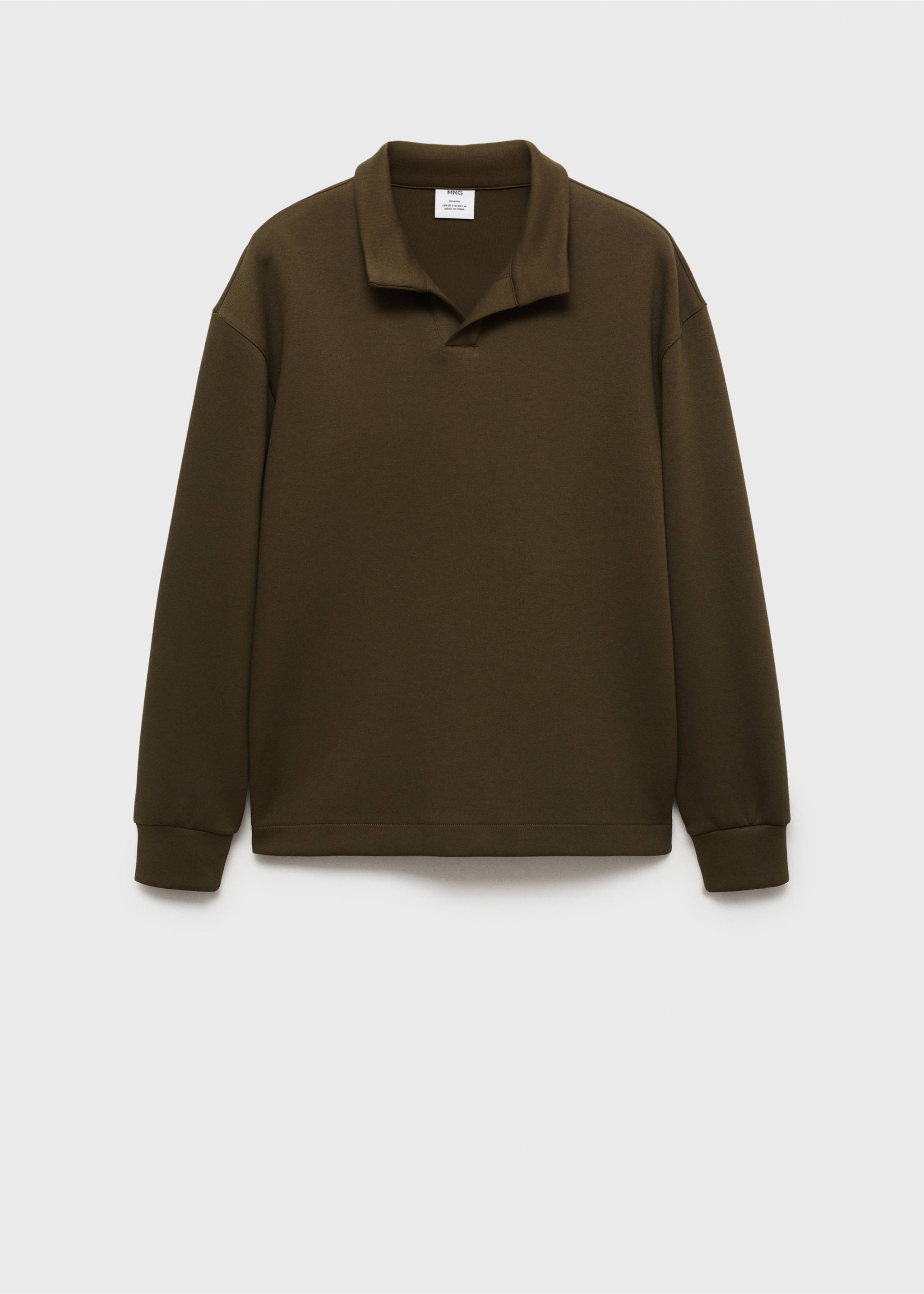 Relaxed Fit-Polosweatshirt - Artikel ohne Model, Khaki. Ref: 77027928-00.