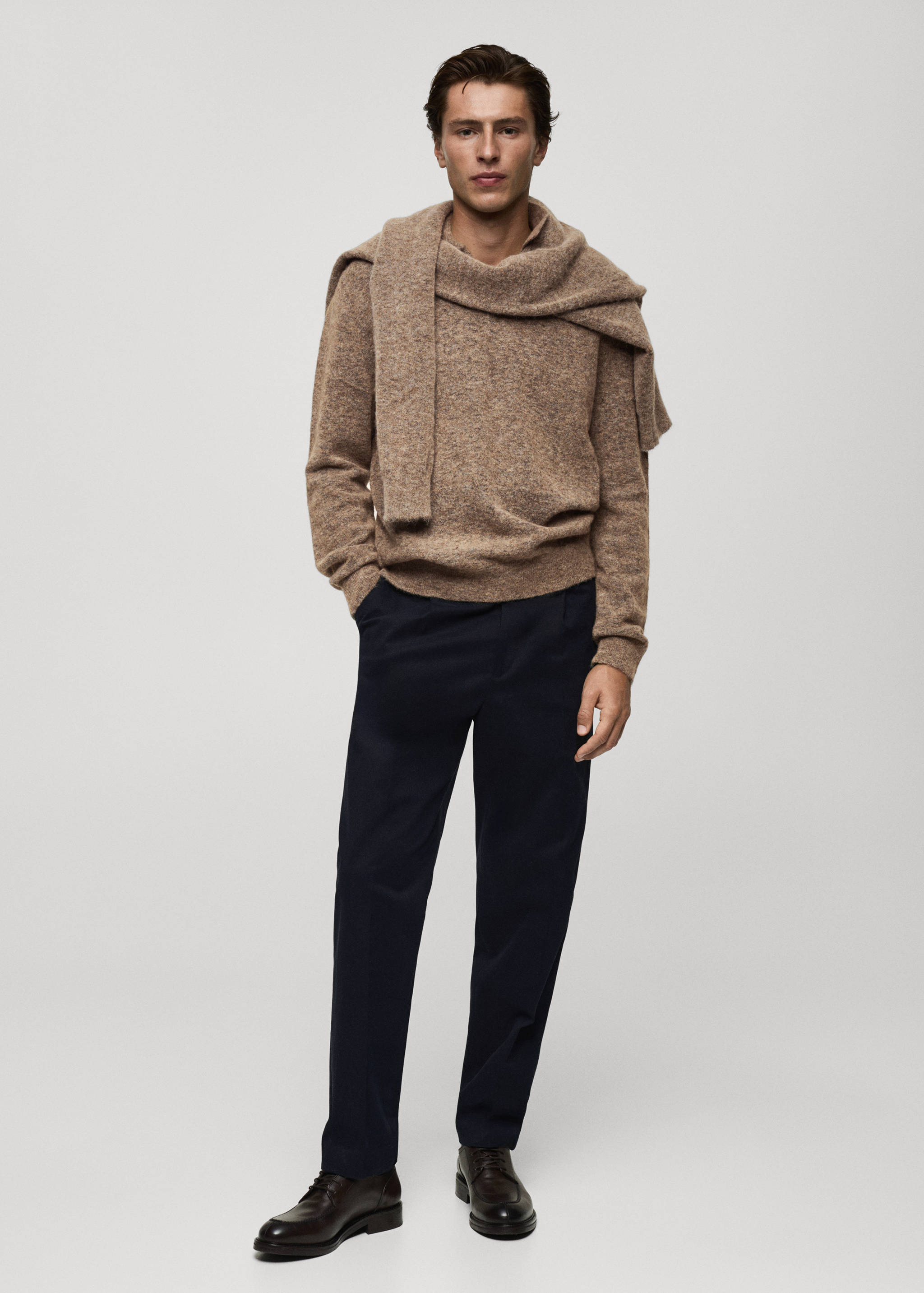 Jersey polo mezcla alpaca y lana - Plano general