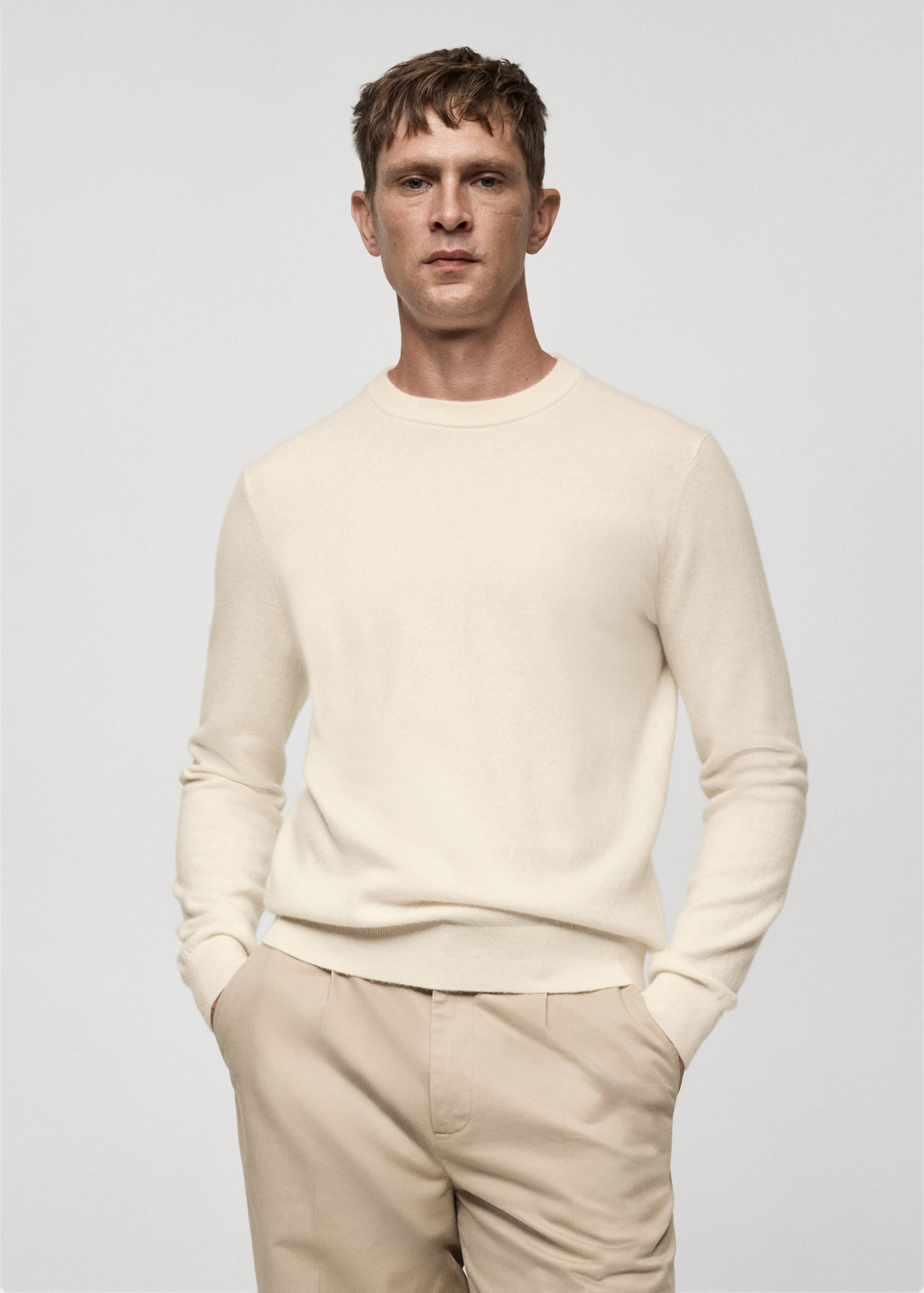 Jersey 100% cashmere regular fit - Plano medio