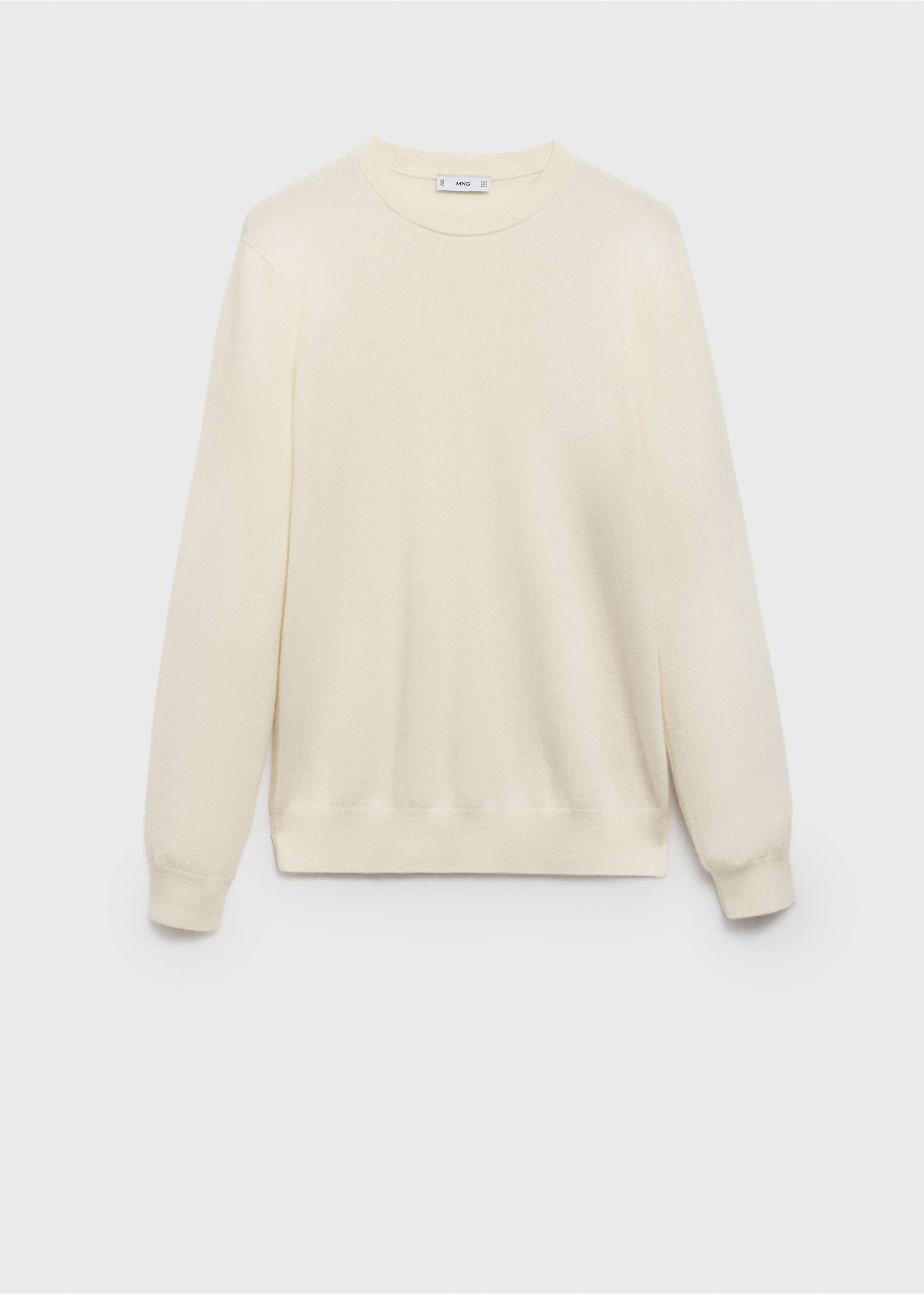 100% cashmere regular-fit sweater - Article without model, Ecru. Ref: 77027931-00.