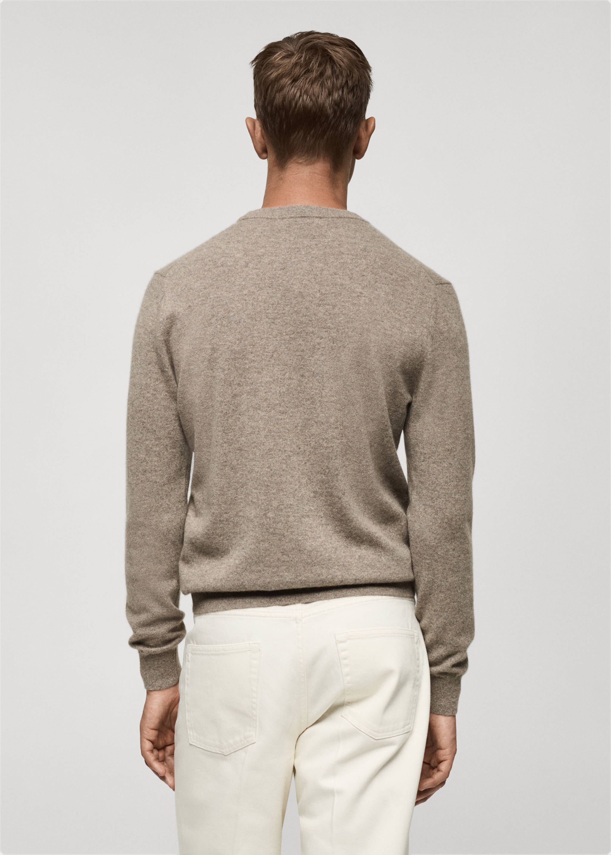 Regular fit fazonú 100% kasmír pulóver - A cikk hátulja