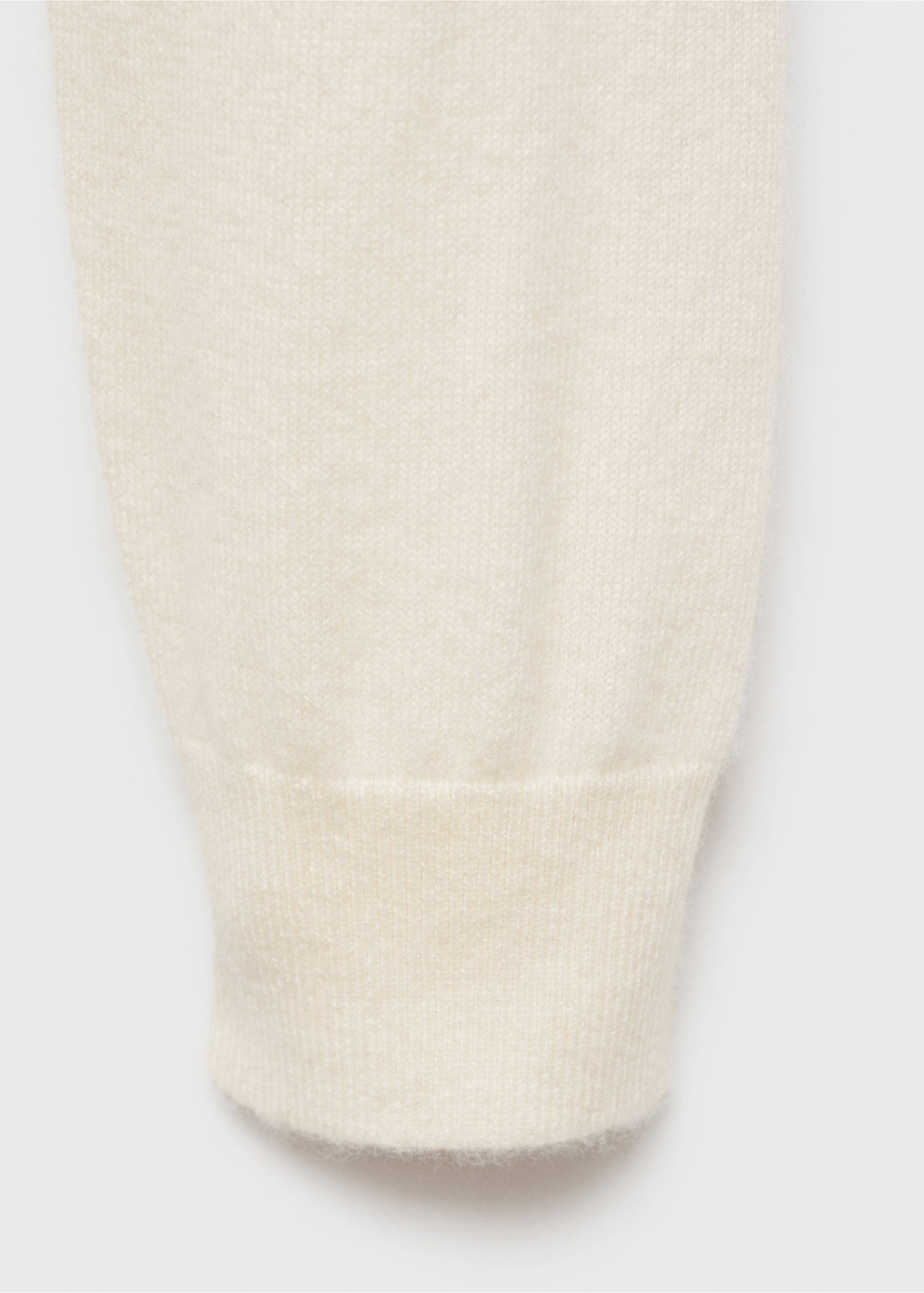 100% cashmere polo sweater - Details of the article 0, Ecru. Ref: 77027933-00.