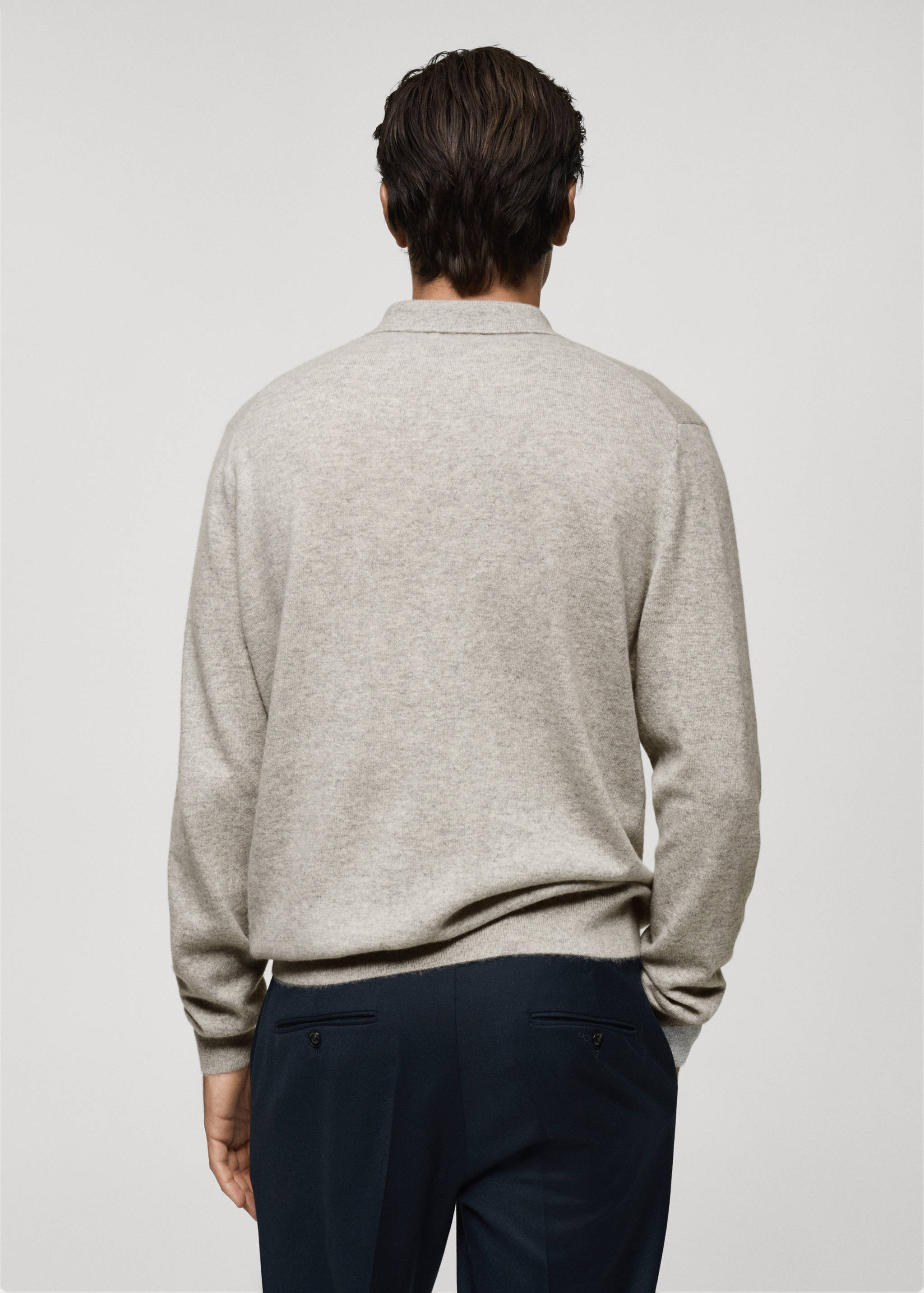 100% cashmere polo sweater - Reverse of the article