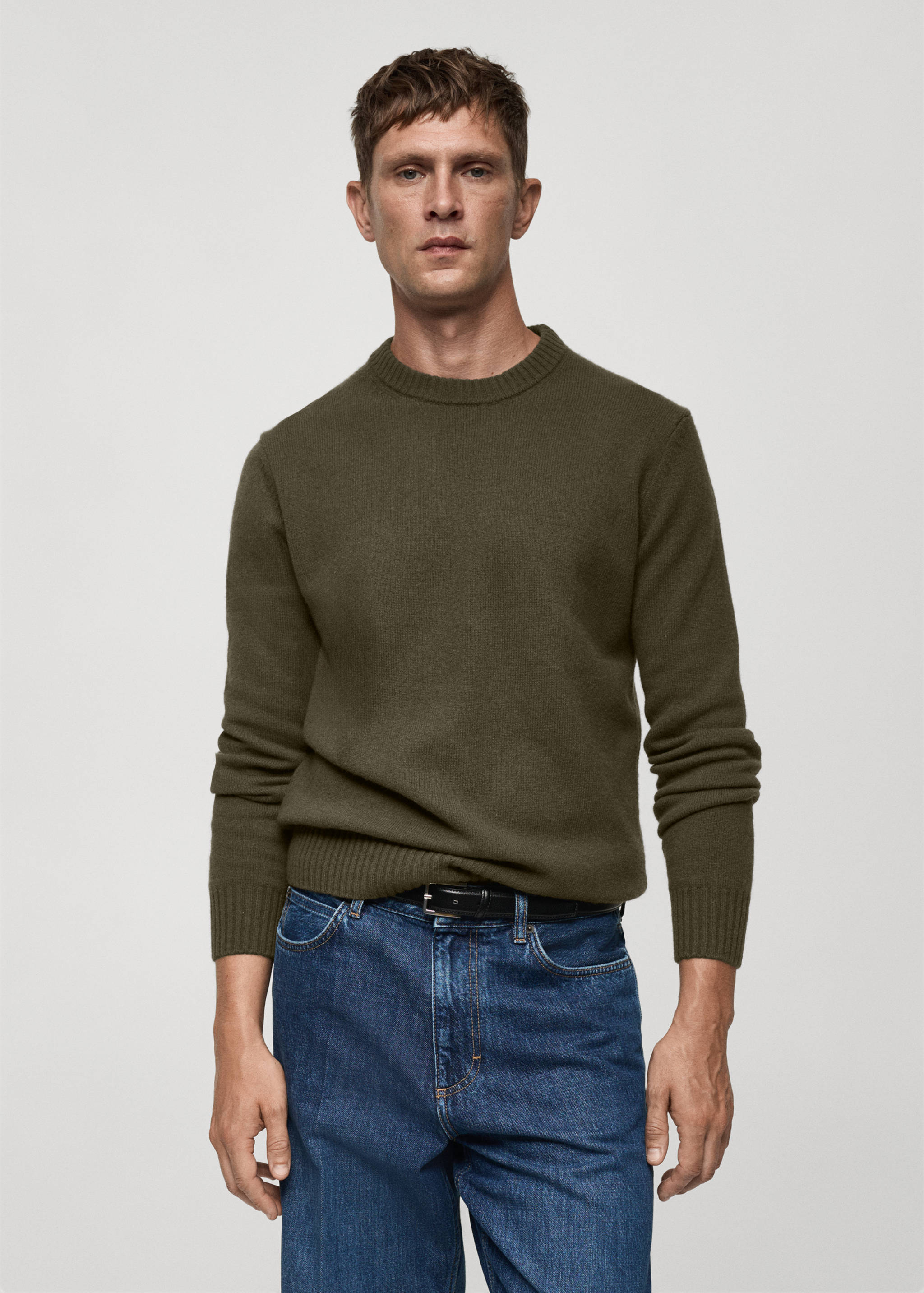 Jersey punto mezcla de lana - Plano medio