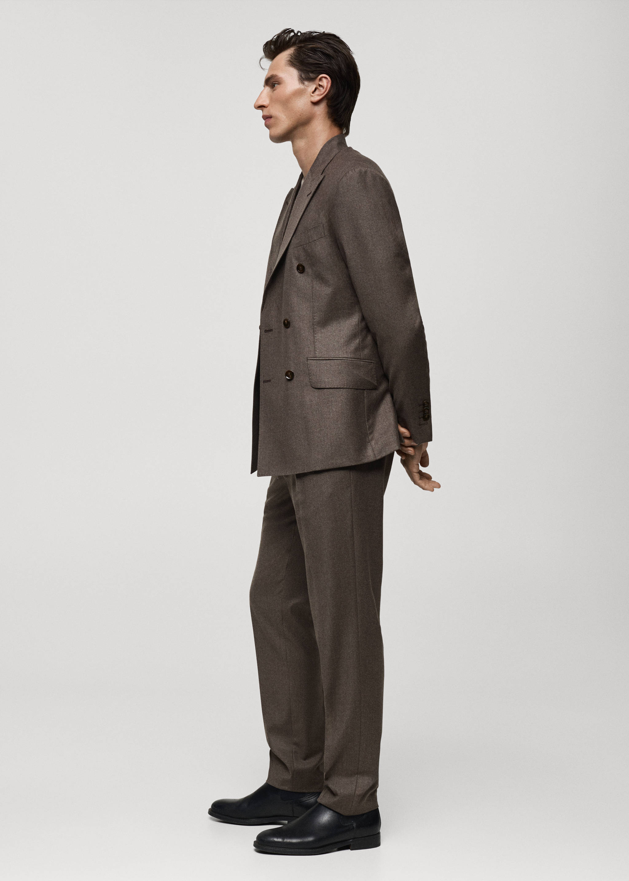 Pantalón traje franela 100% lana italiana - Detalle del artículo 2