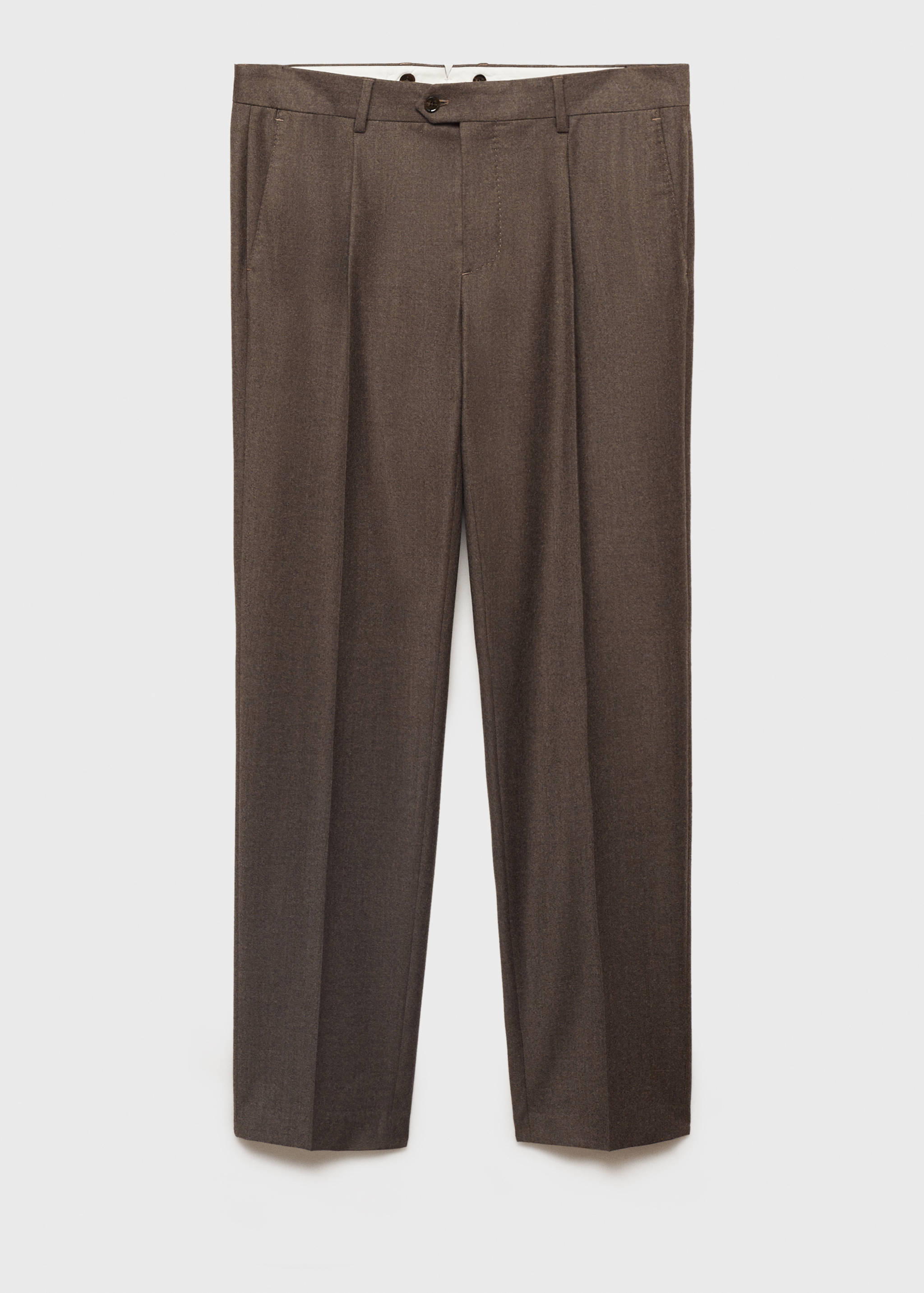 100% Italian virgin wool flannel suit trousers - Article without model