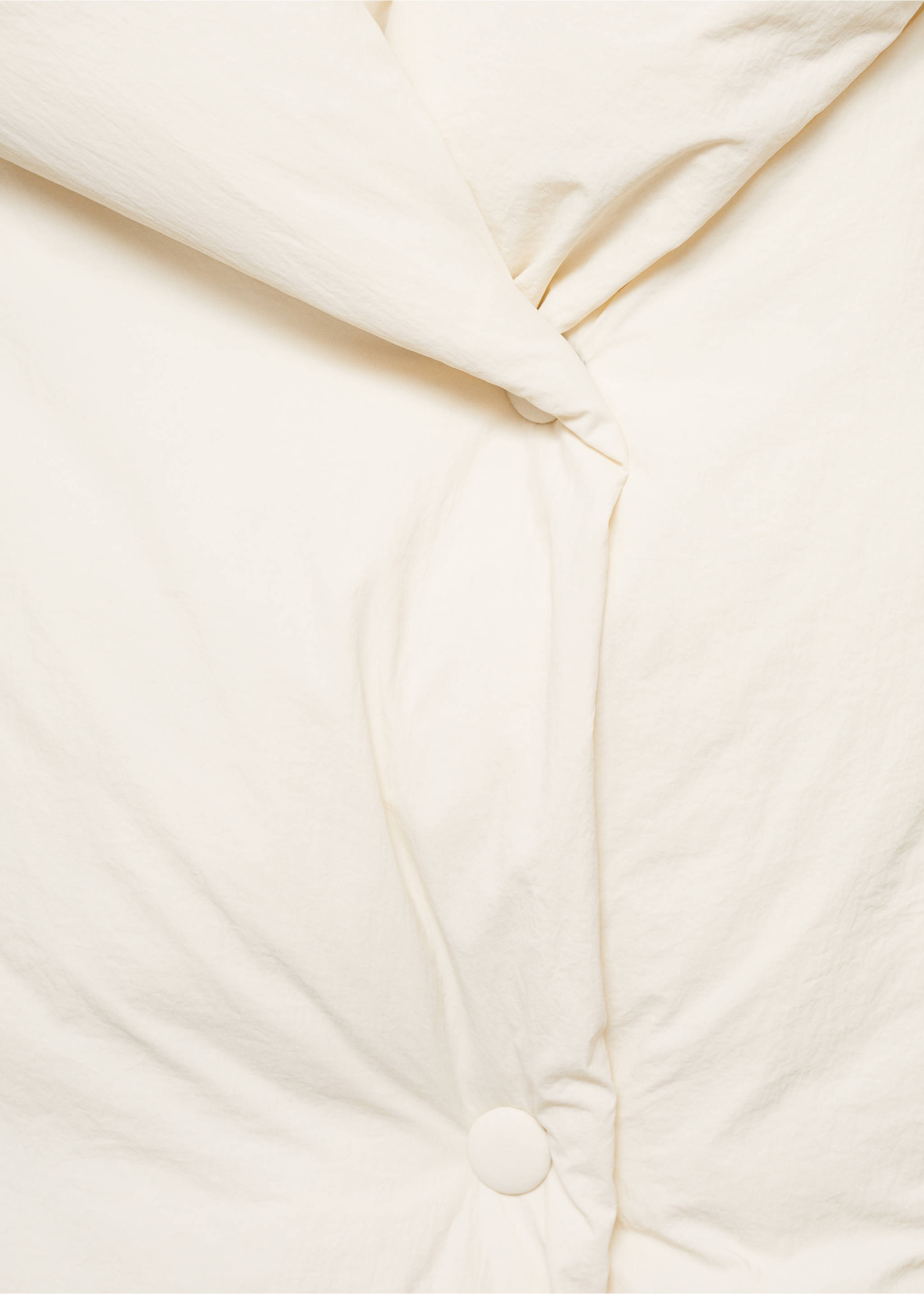 Kurzer Stepp-Anorak mit Kapuze - Detail des Artikels 8, Cremeweiß. Ref: 77028264-00.