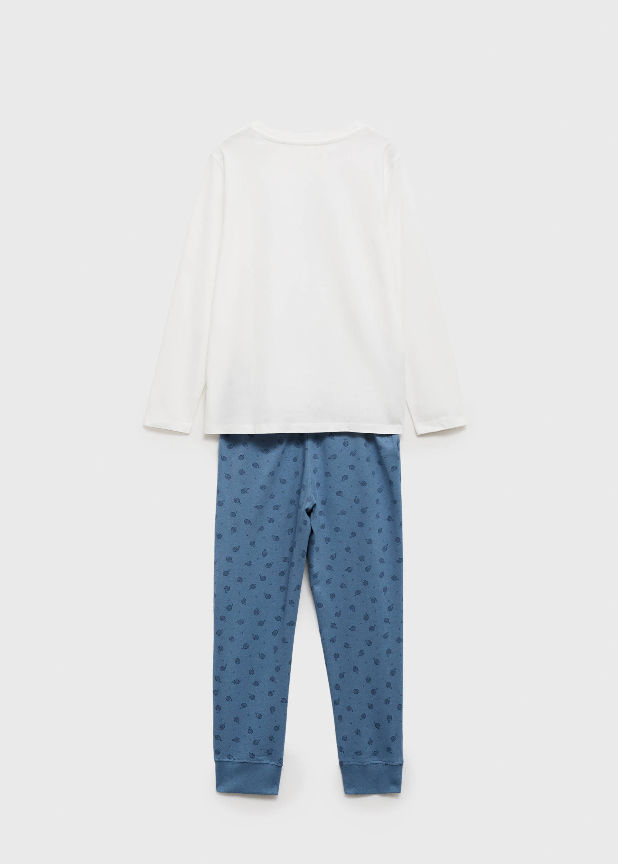 Tryckt lång pyjamas - Artikelns baksida