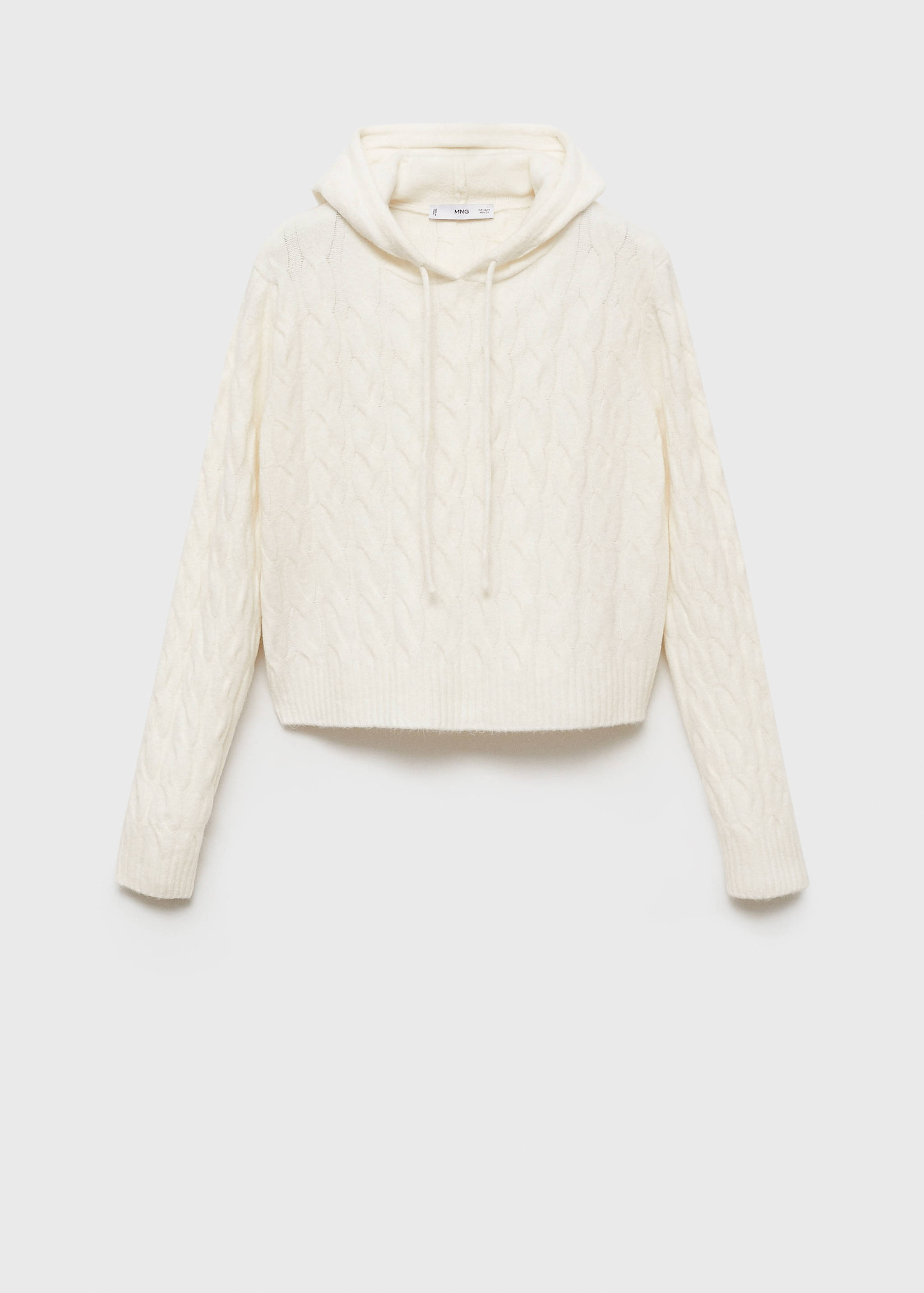 Flätstickad tröja huva - Artikel utan modell