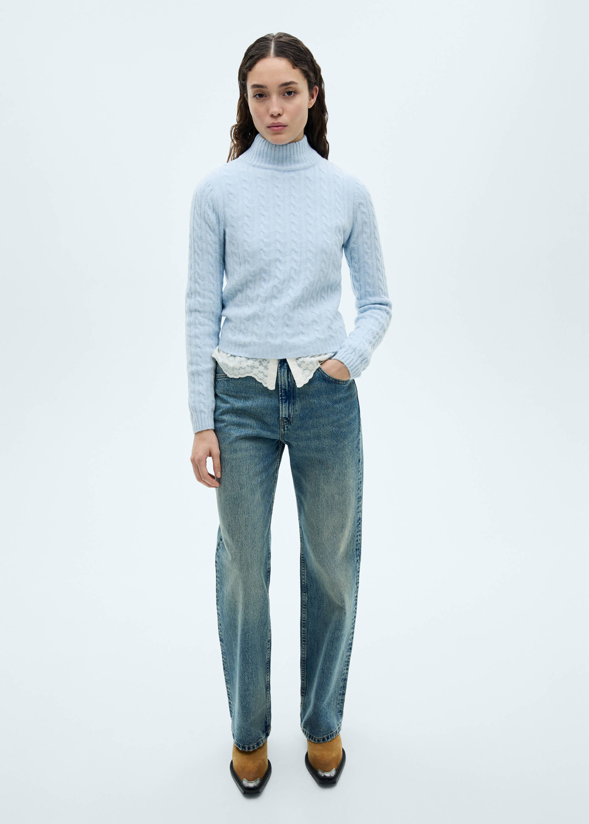 Pull-over maille tressée - Plan général