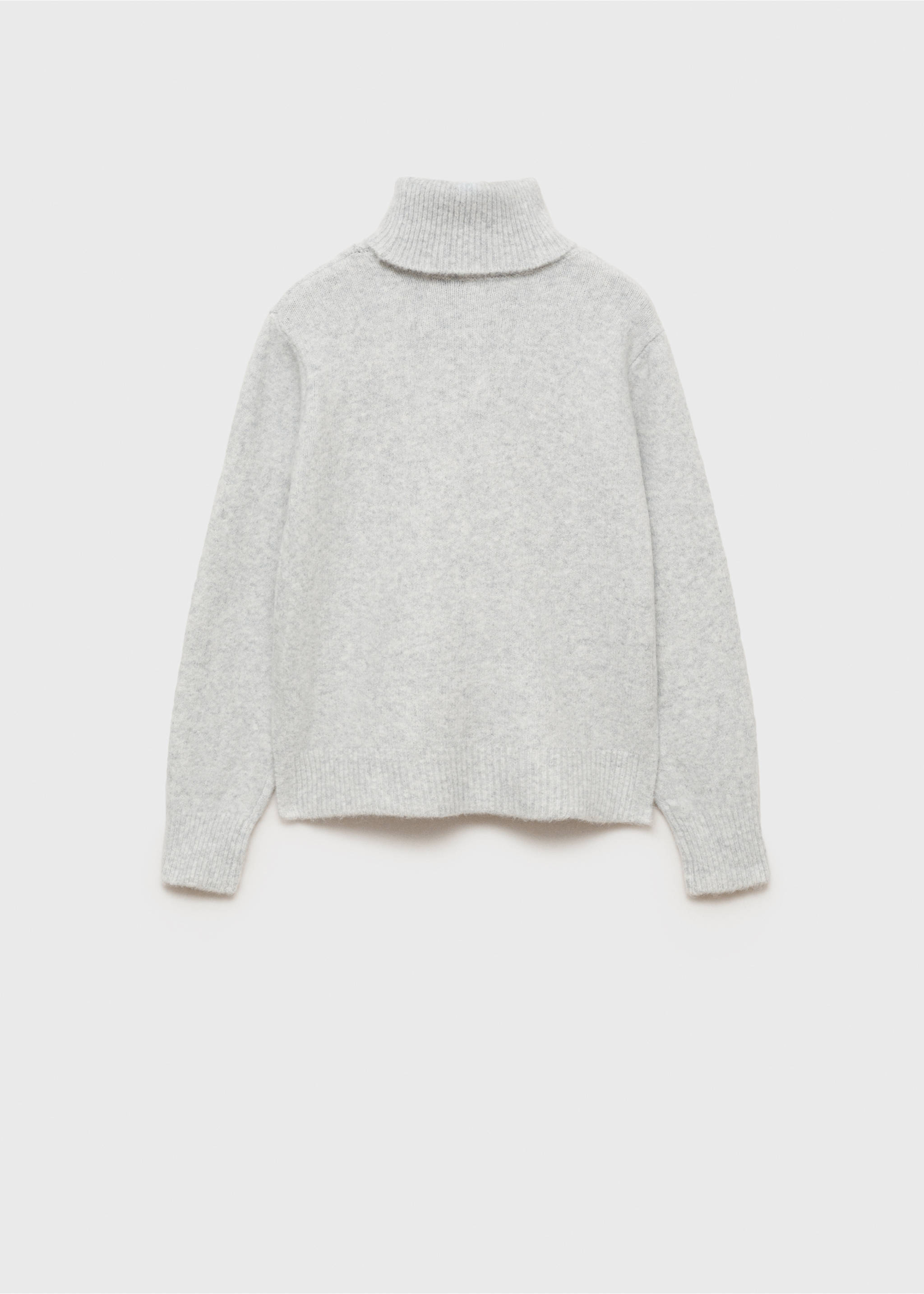 Strickpullover mit Rollkragen - Rückseite des Artikels, Grau. Ref: 77028272-00.