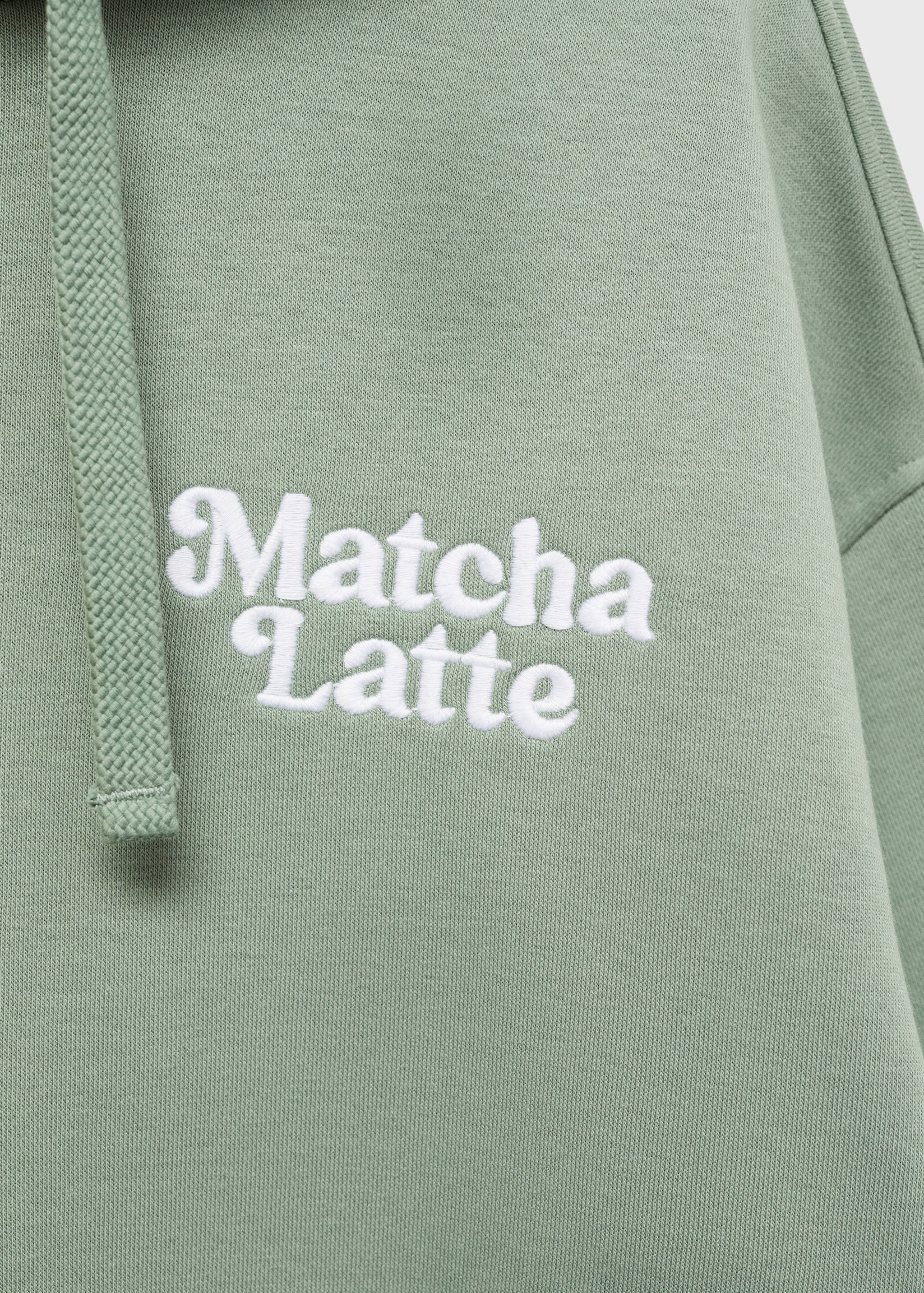 Embroidered message kangaroo pocket sweatshirt - Details of the article 8