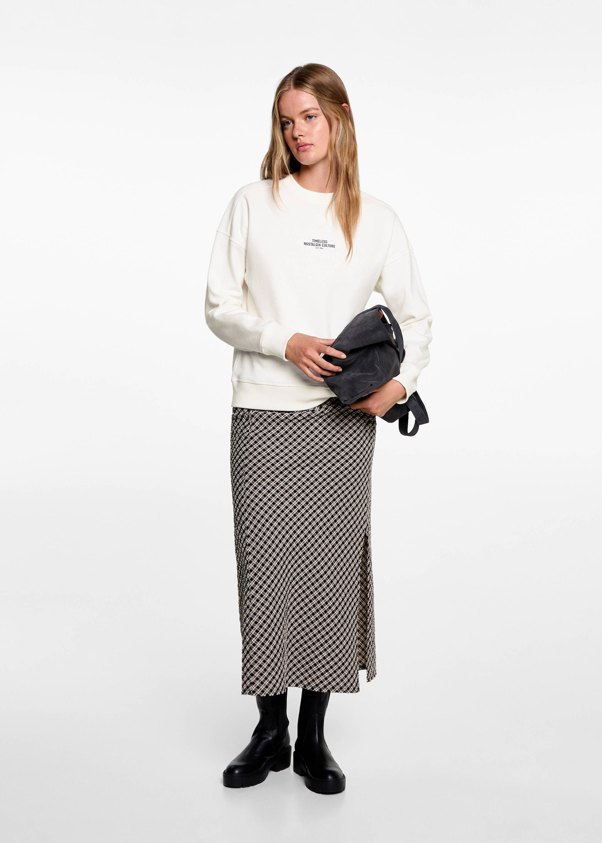 Suéter algodão estampada - Plano geral