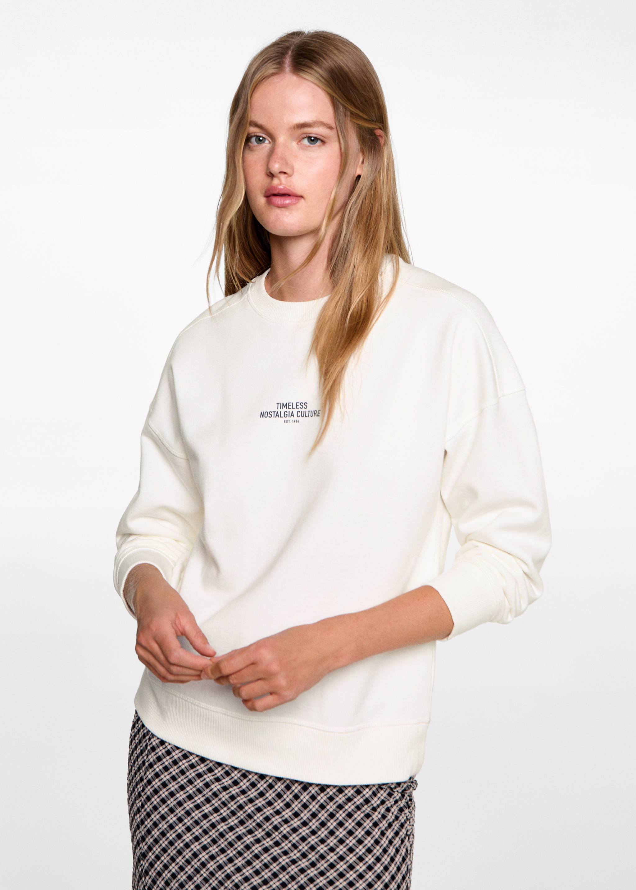 Suéter algodão estampada - Plano médio