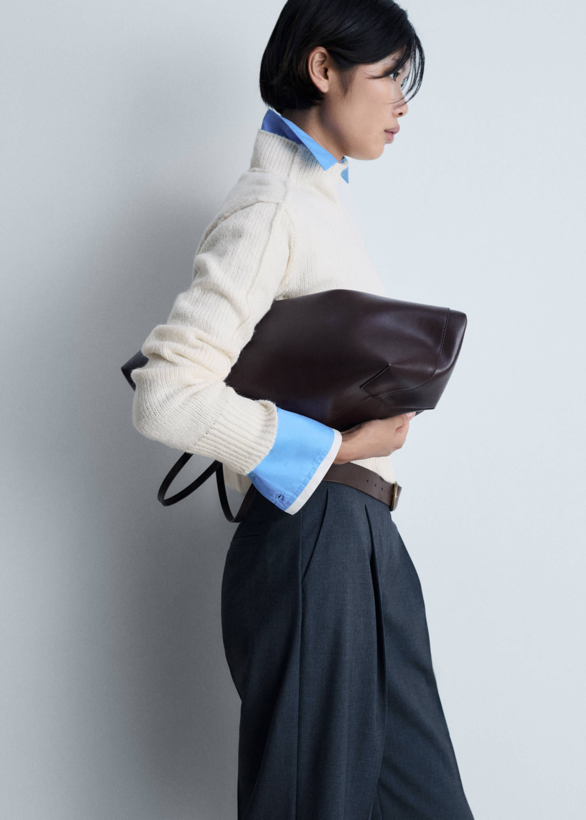 Pullover collo perkins cuciture - Piano medio