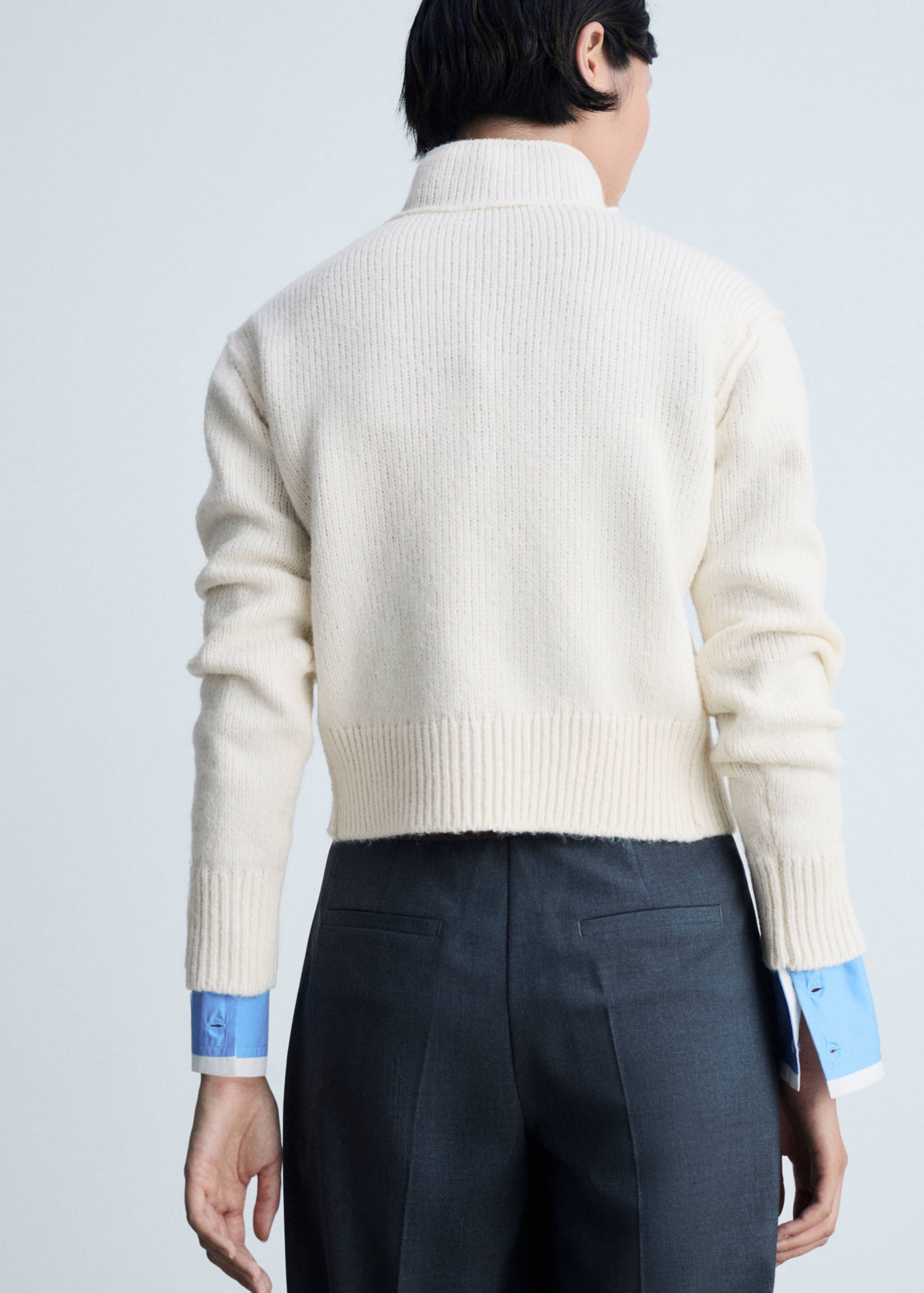 Pullover collo perkins cuciture - Retro dell'articolo