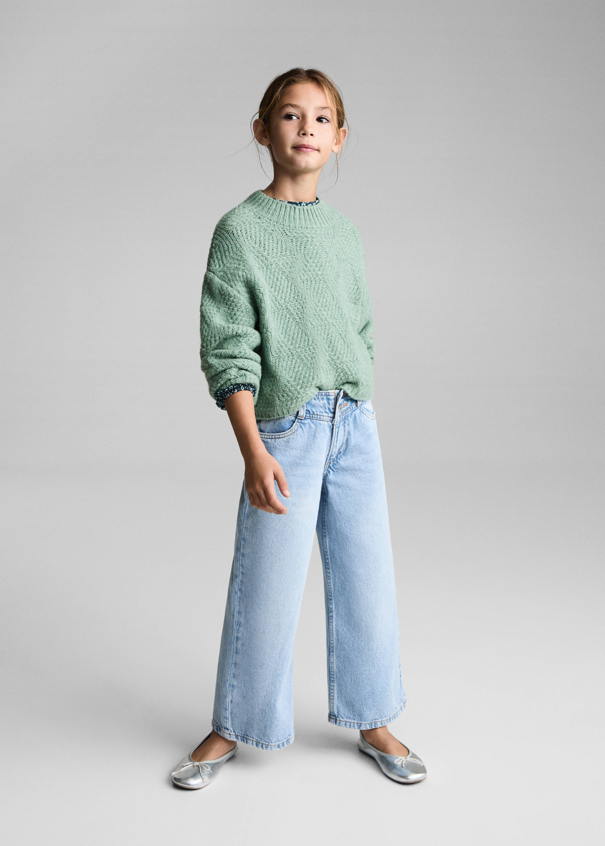 Strickpullover mit halbhohem Kragen - Allgemeine Ansicht