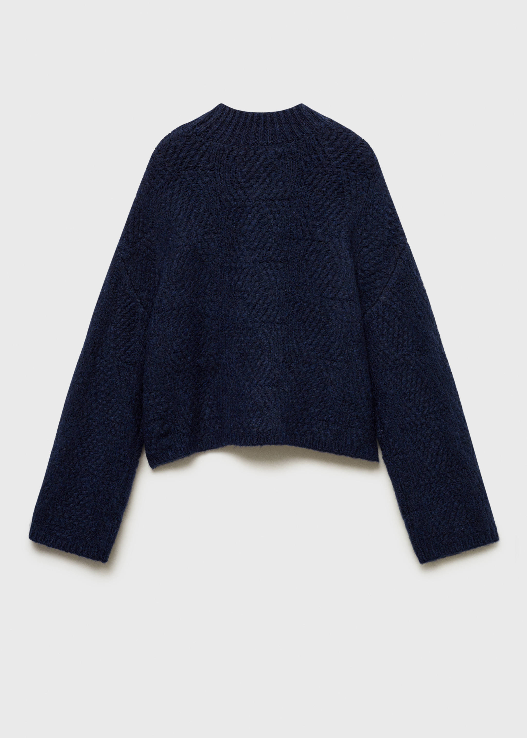 Strickpullover mit halbhohem Kragen - Rückseite des Artikels