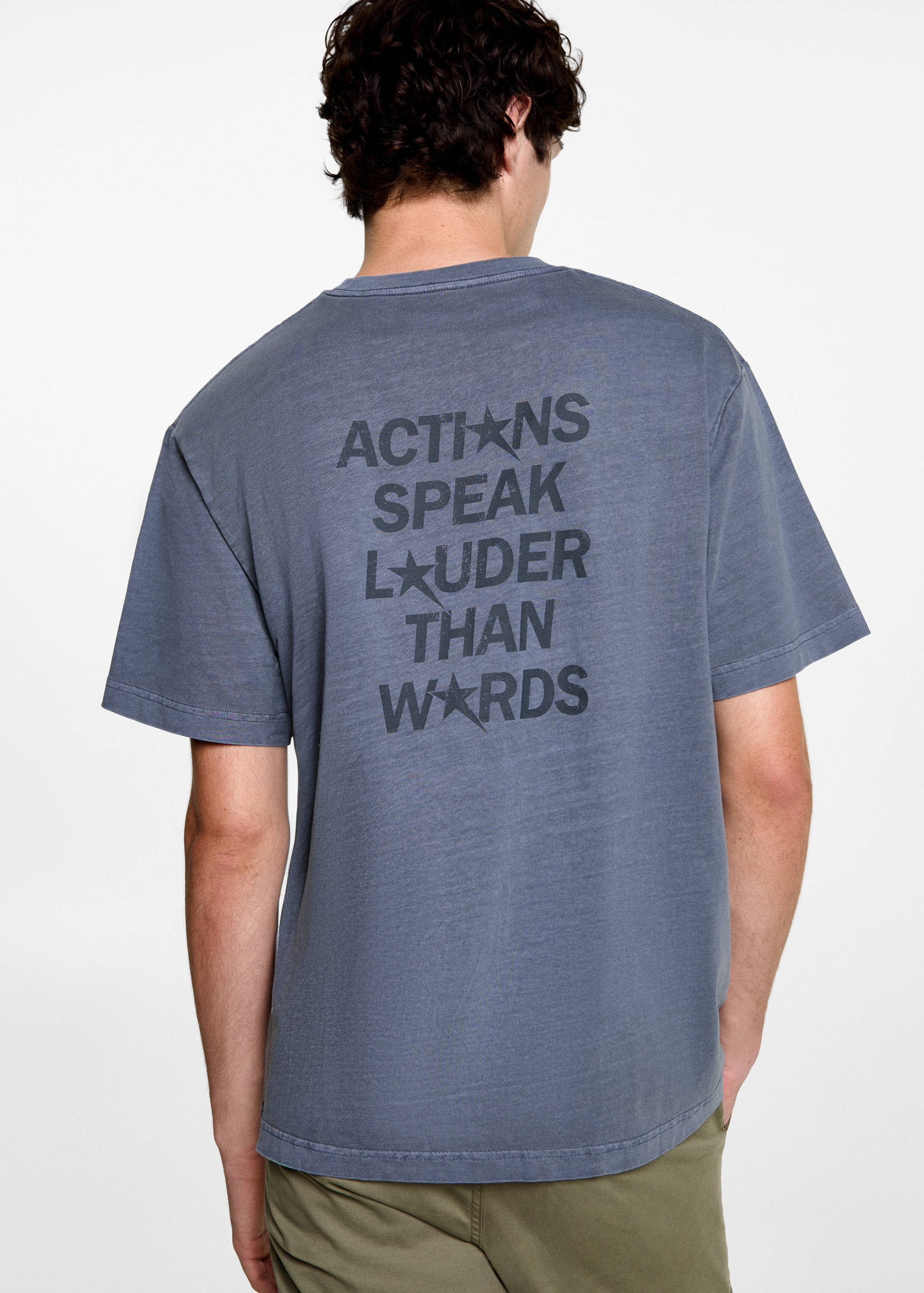 T-shirt com mensagem estampada - Verso do artigo