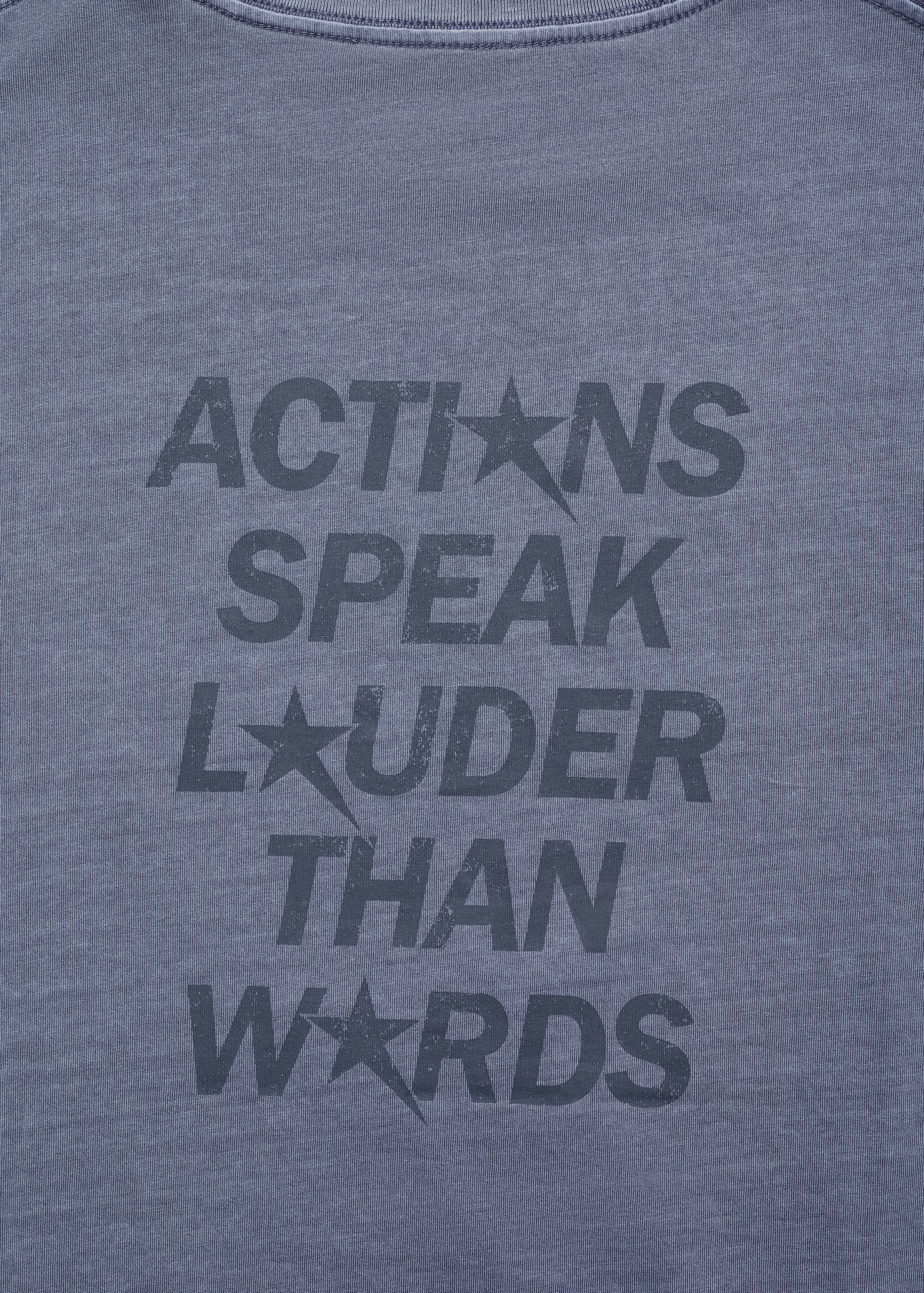 T-shirt com mensagem estampada - Pormenor do artigo 0