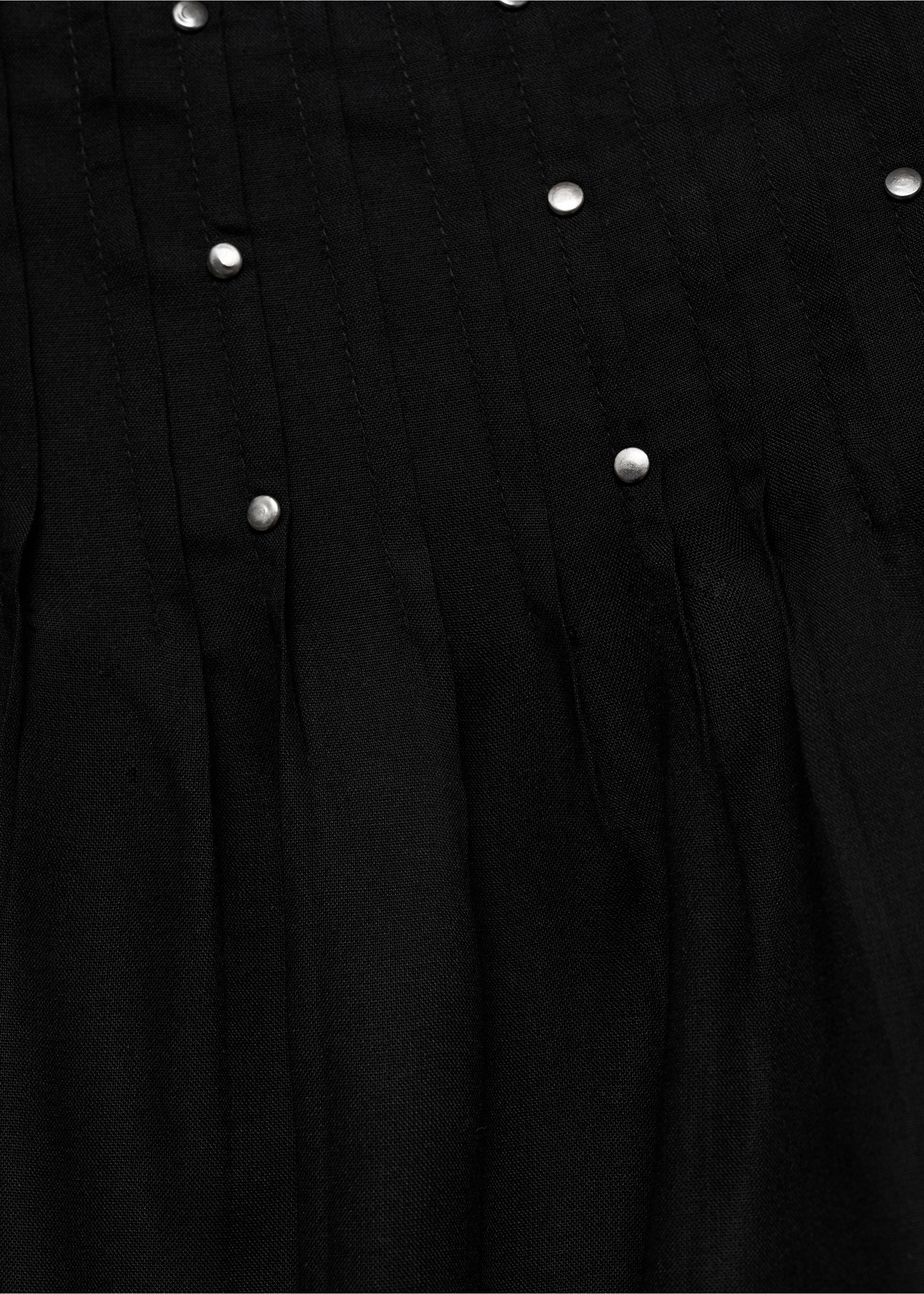 Rock mit Ziernieten - Detail des Artikels 8, Schwarz. Ref: 77028282-00.