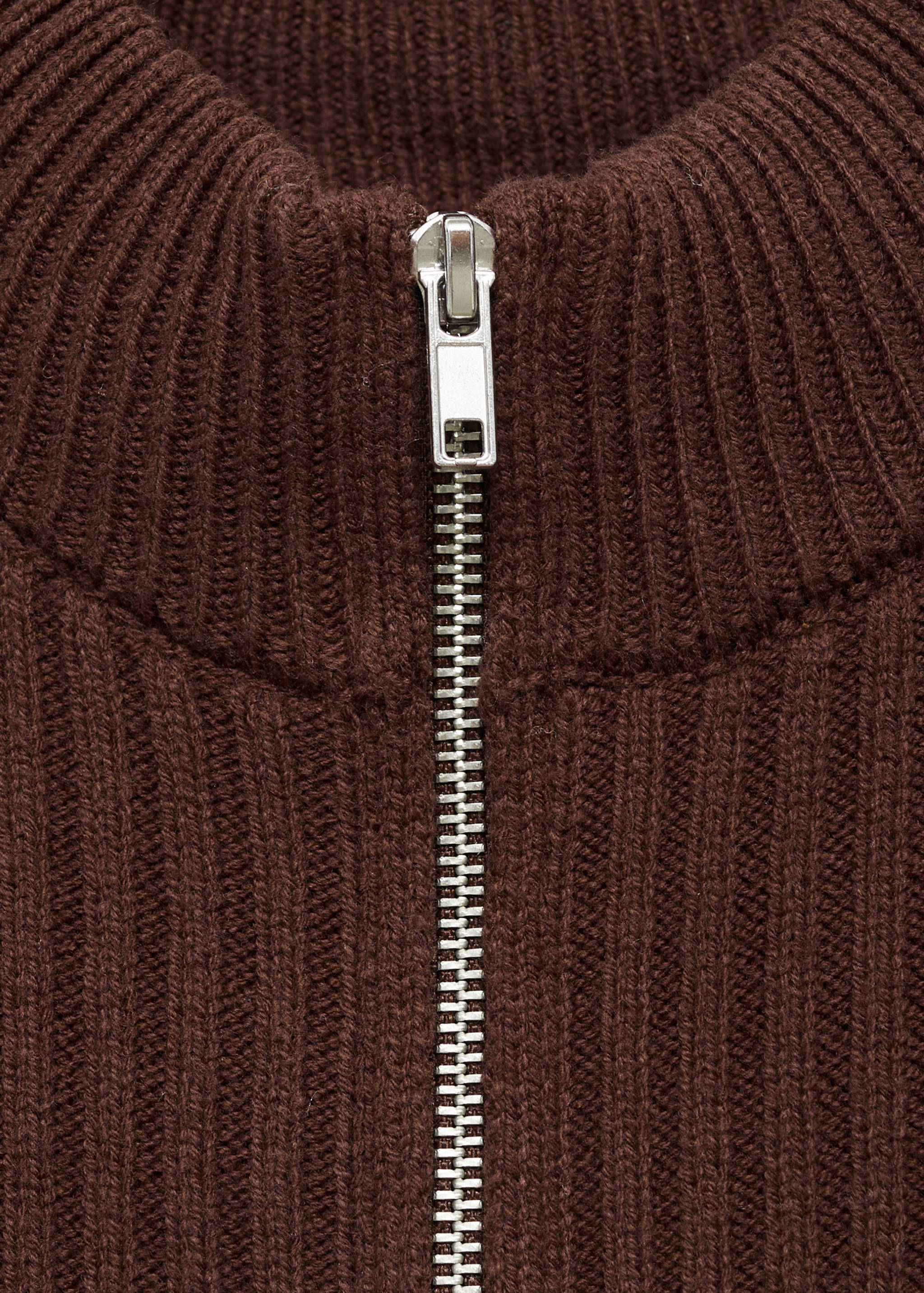 Ribbstickad cardigan kontrastpanel - Detaljer om artikeln 8