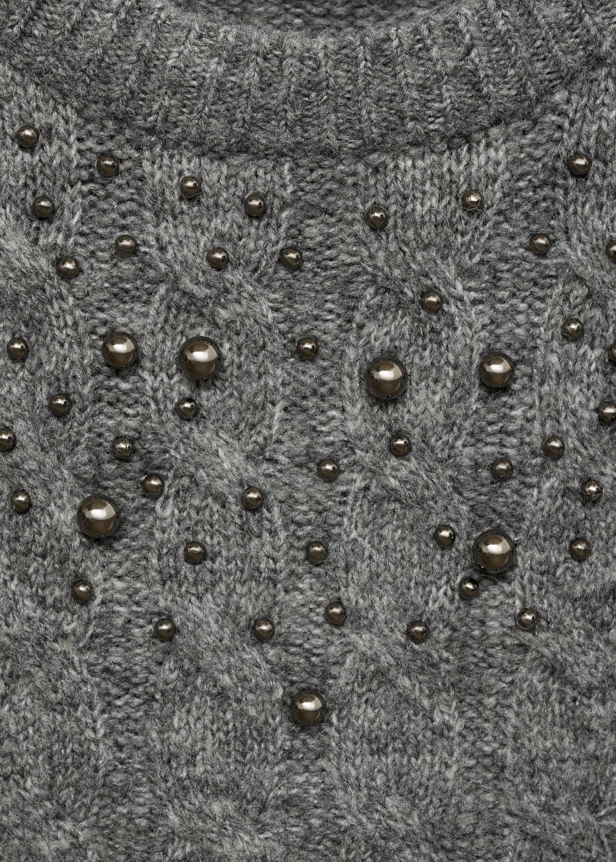 Braided sweater with bead detail - Details of the article 8
