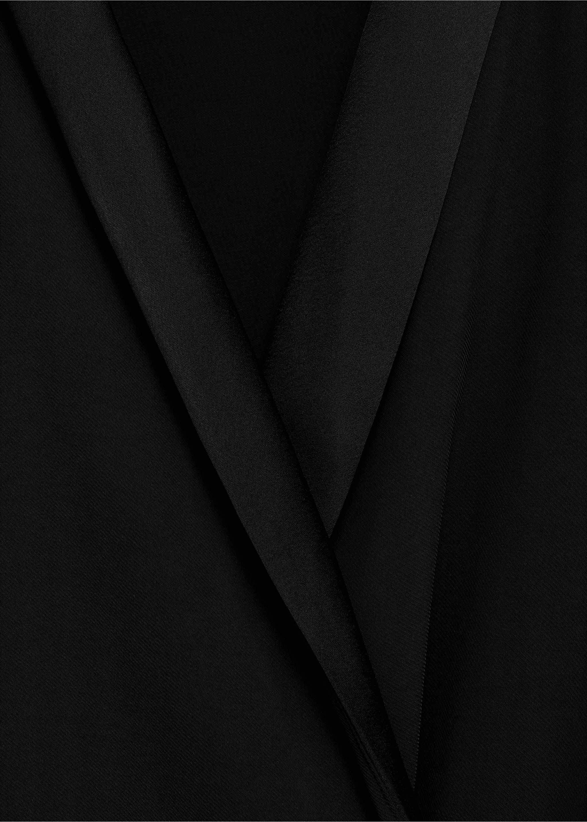 Bow wrap dress - Details of the article 8, Black. Ref: 77029060-00.