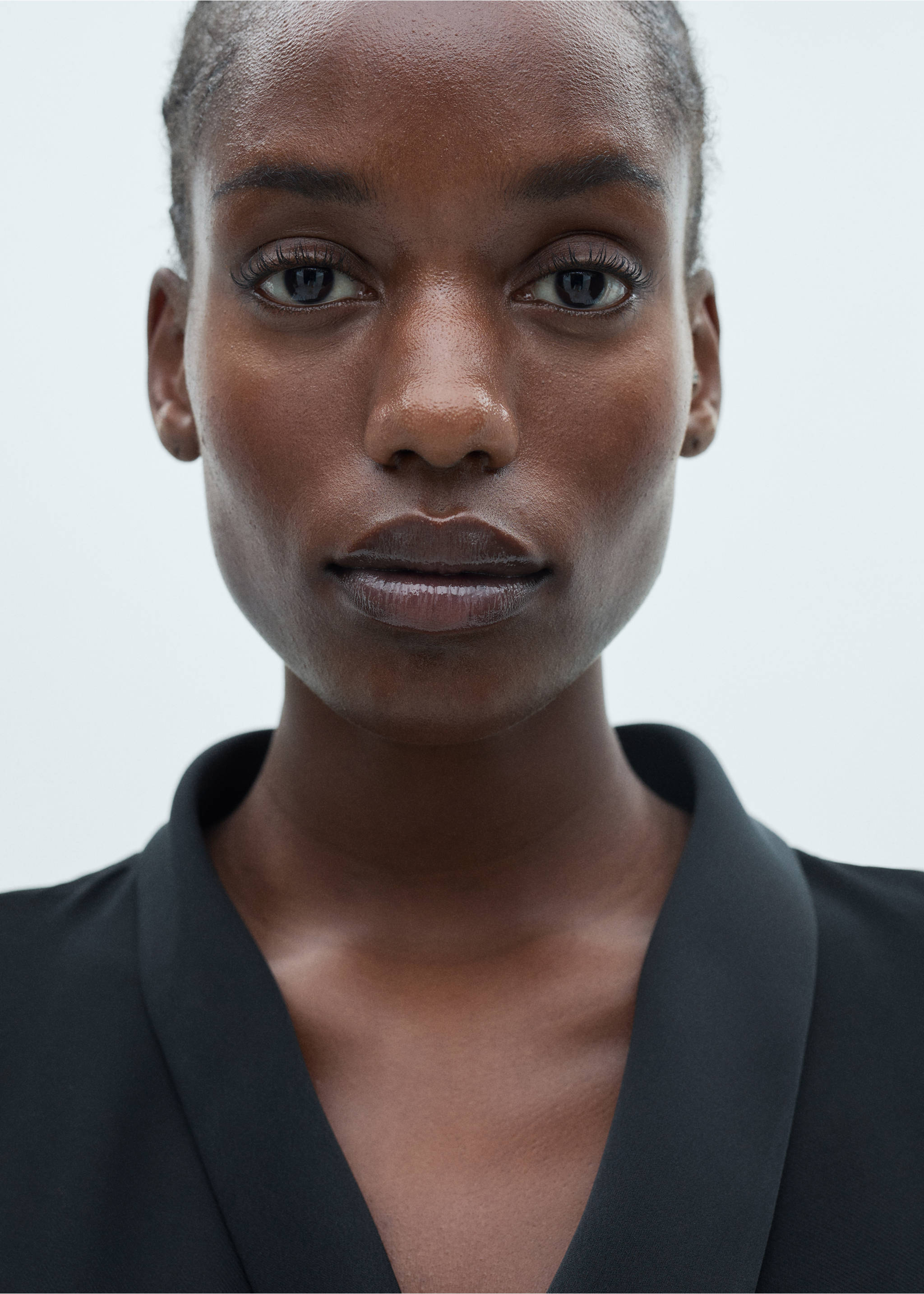 Bow wrap dress - Details of the article 4, Black. Ref: 77029060-00.