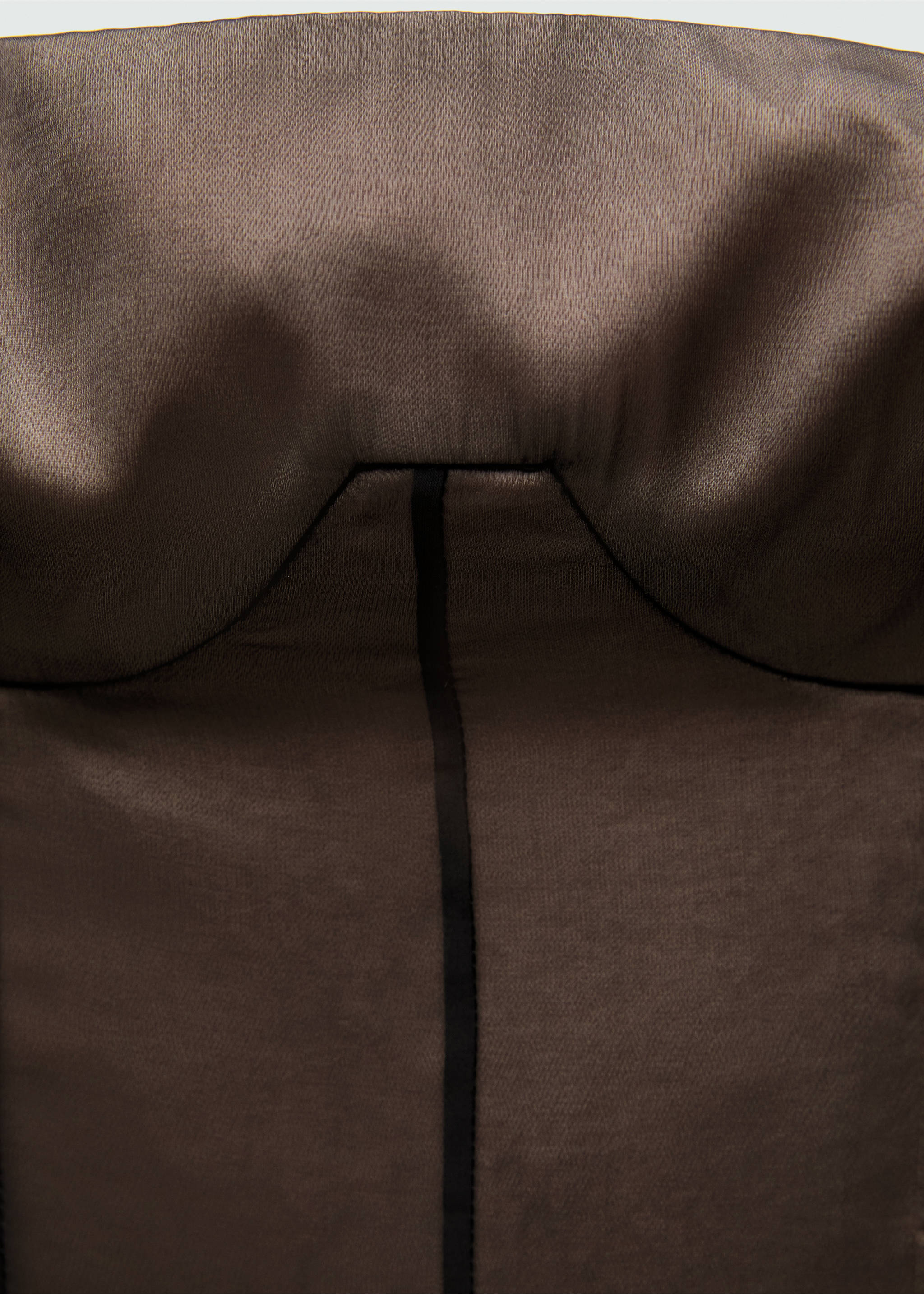 Kratka haljina s korzet dekolteom - Detalji artikla 8, Crna. Ref: 77029062-00.