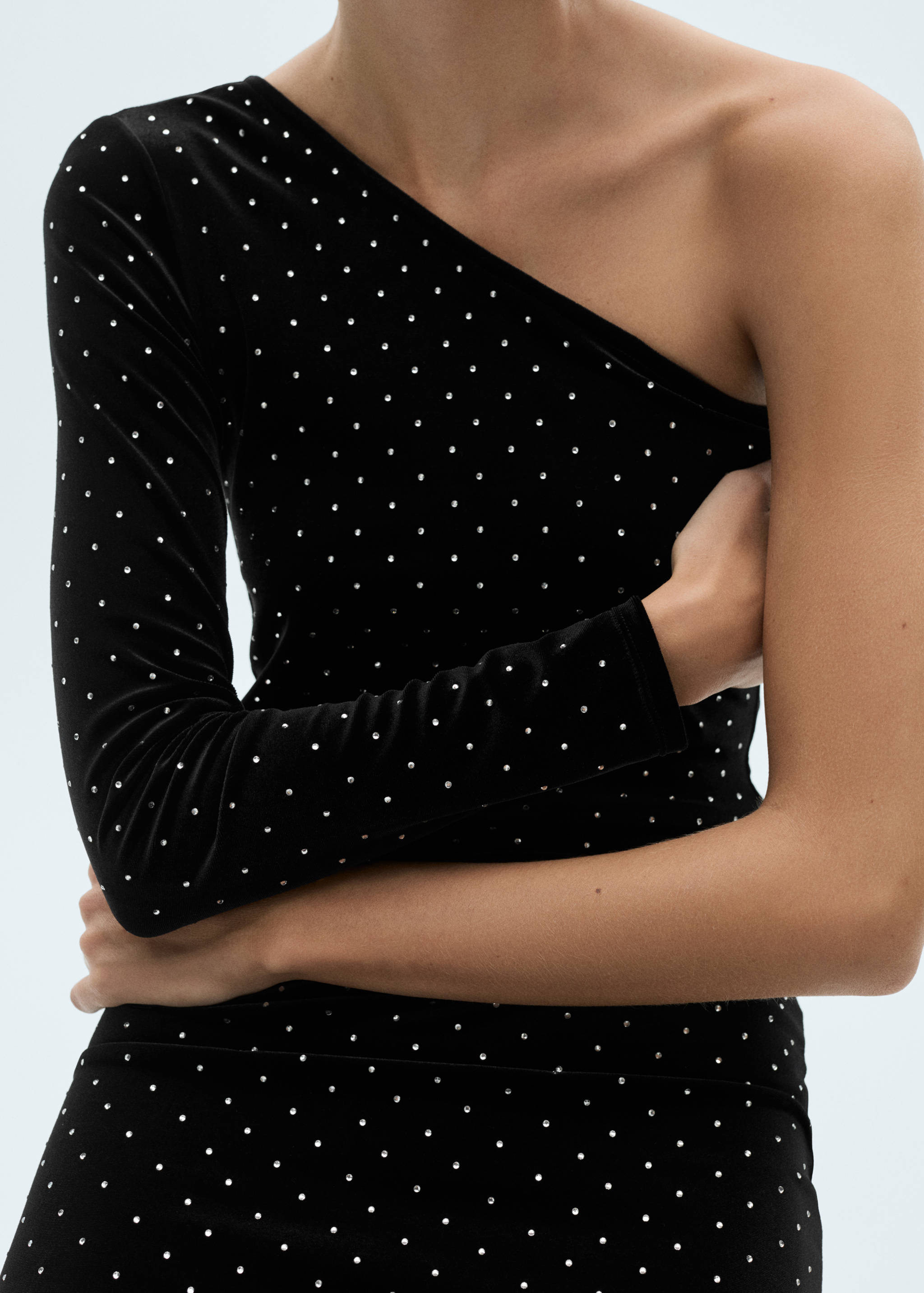 Vestido assimétrico com strass - Pormenor do artigo 6