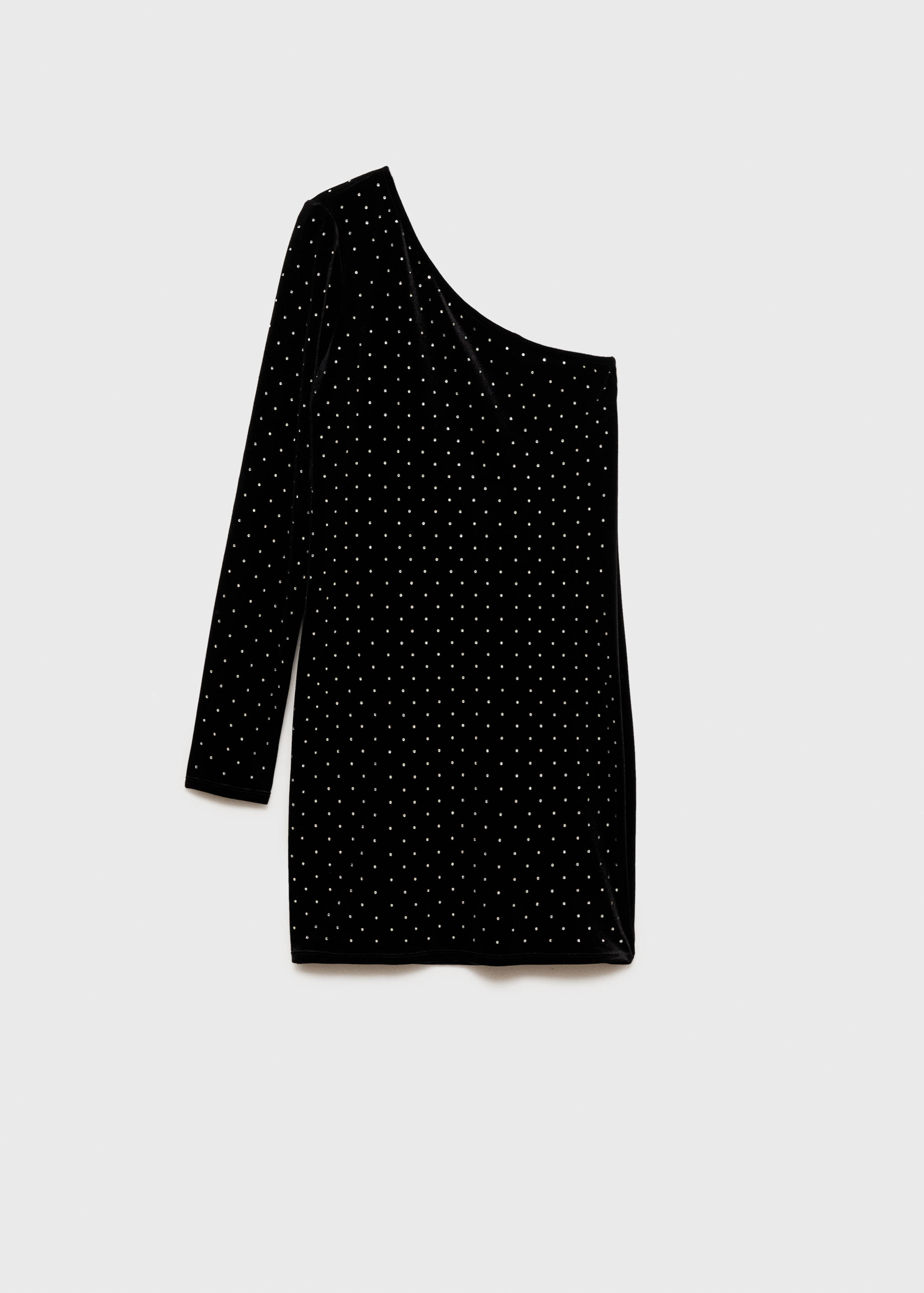 Vestido assimétrico com strass - Artigo sem modelo