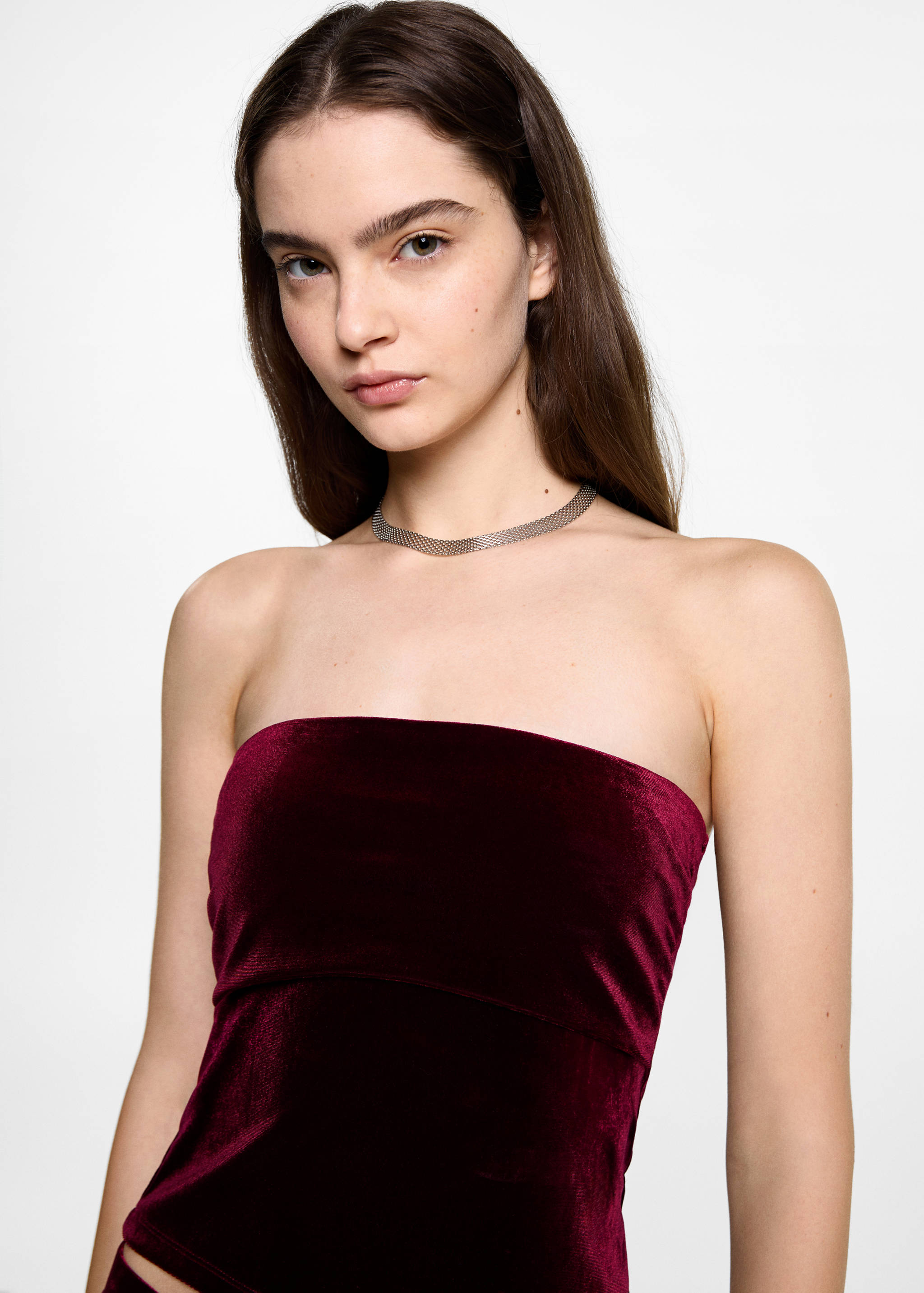 Bandeau-Top aus Samt - Detail des Artikels 1